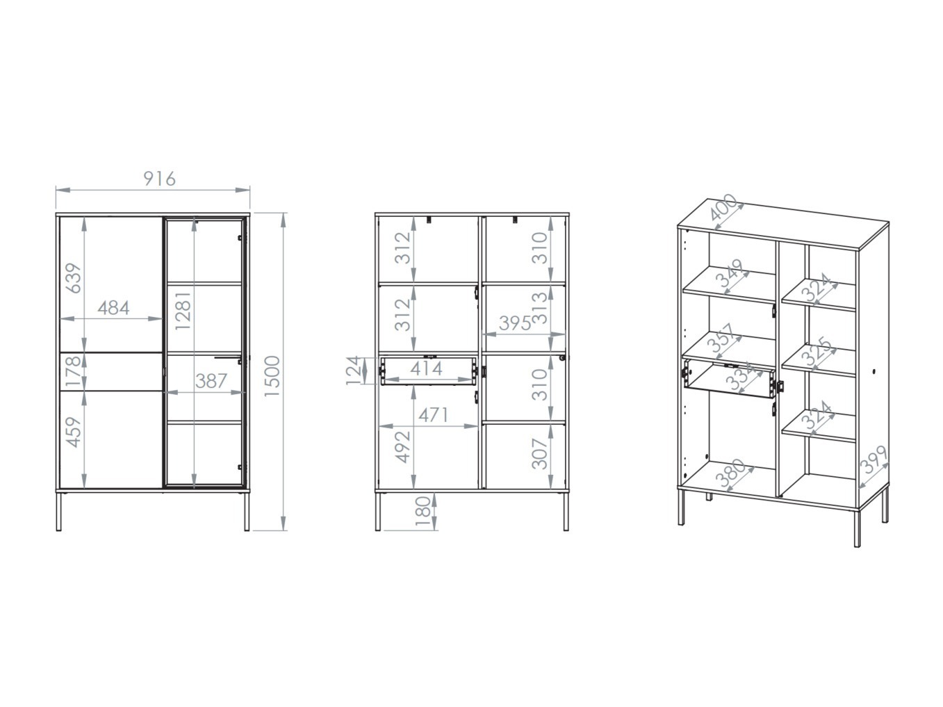 Scaffale Virsalo 100 (Cachemire)