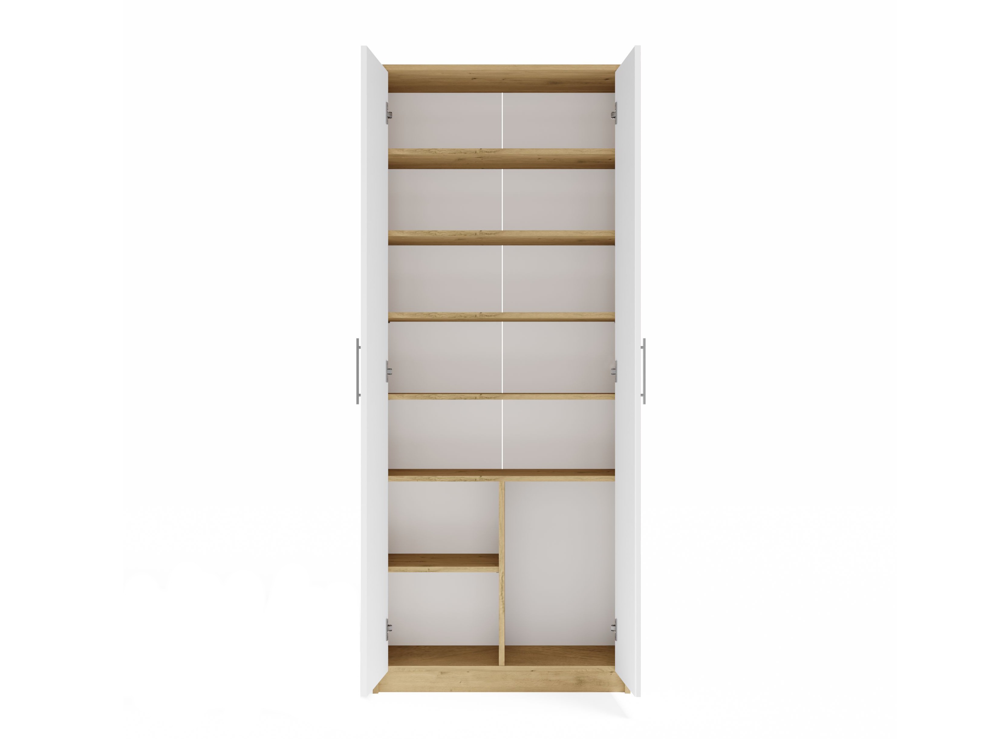 Scaffale Mandeville 196 (Rovere Artisan + Bianco)