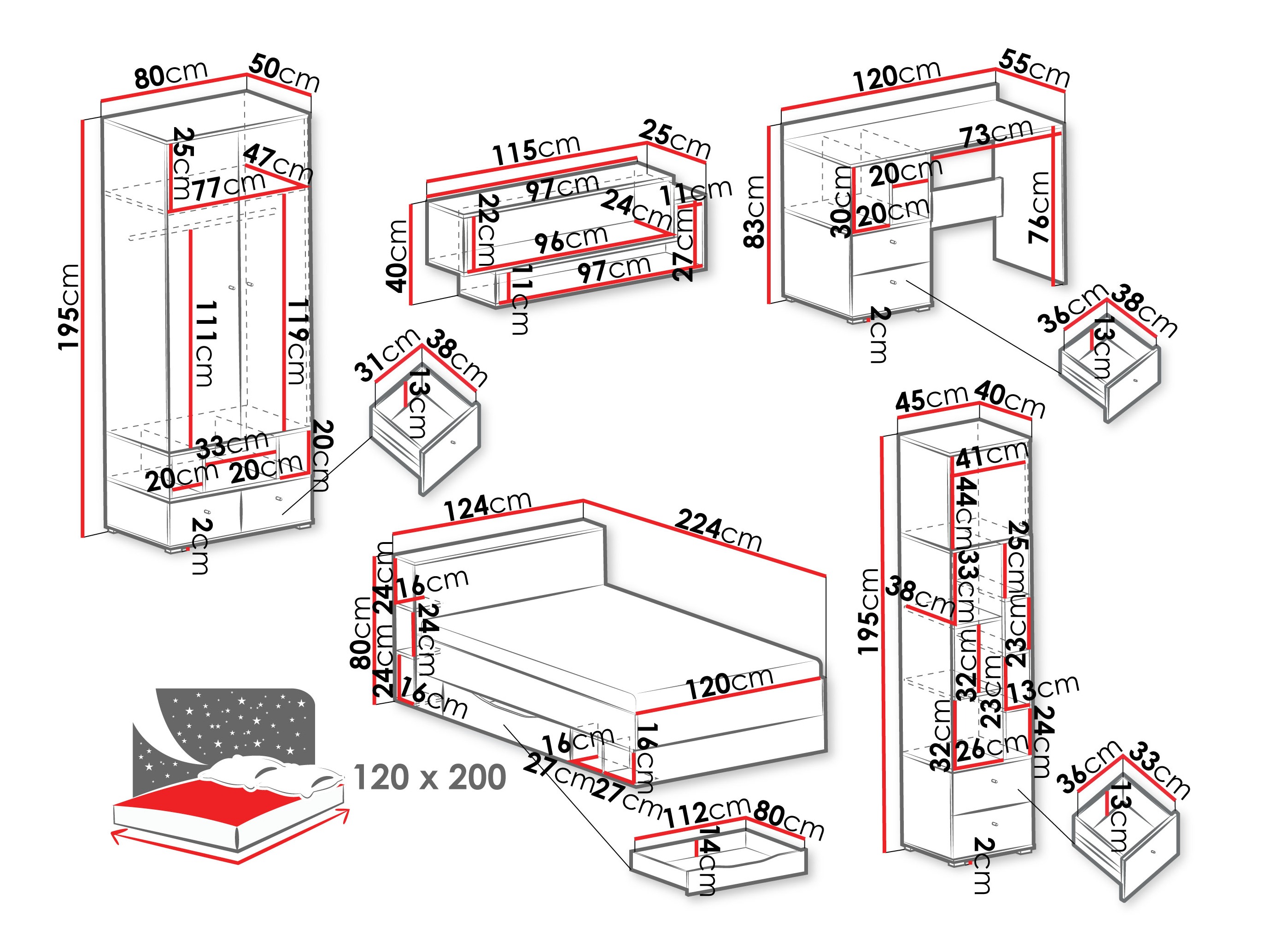 Set di mobili Ciravie 108
