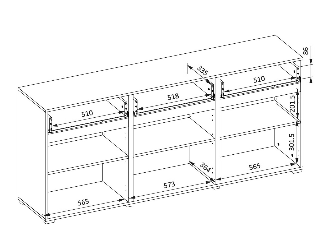 Cassettiera Alfere 103 (Quercia di Wotan)