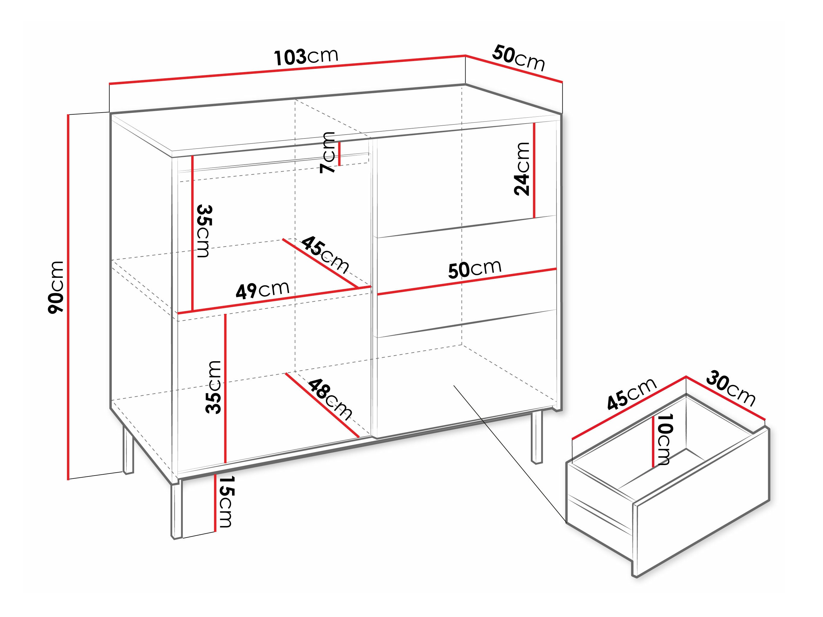 Cassettiera Comfivo Delruva (Nero)