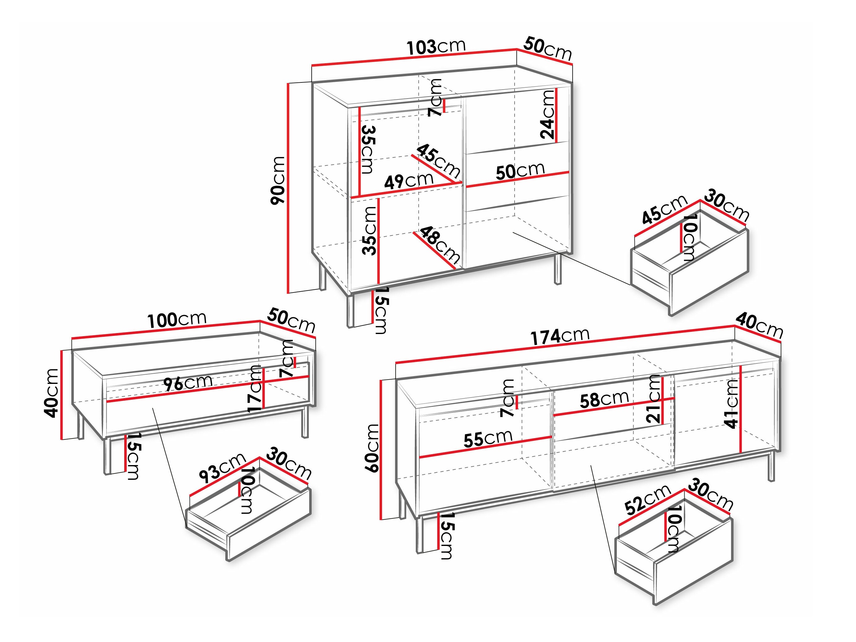 Parete attrezzata Comfivo Delruva II (Bianco)