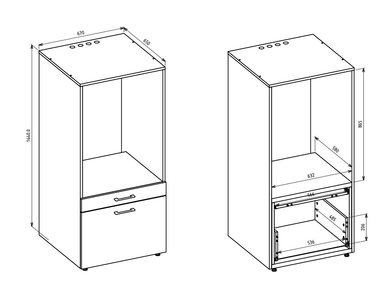 Set di mobili Novdele 105 (Bianco)