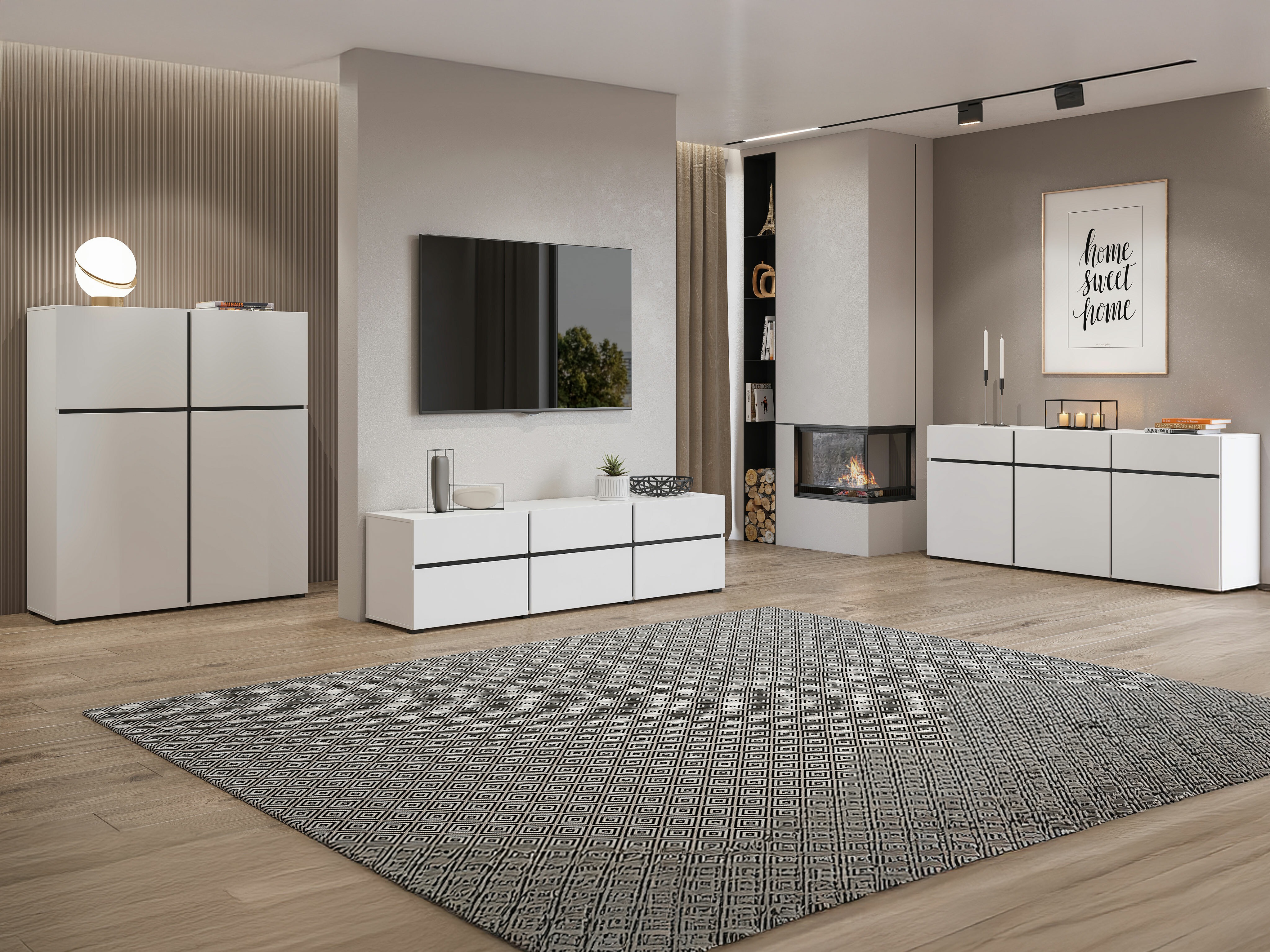 Cassettiera Alfere 103 (Bianco)