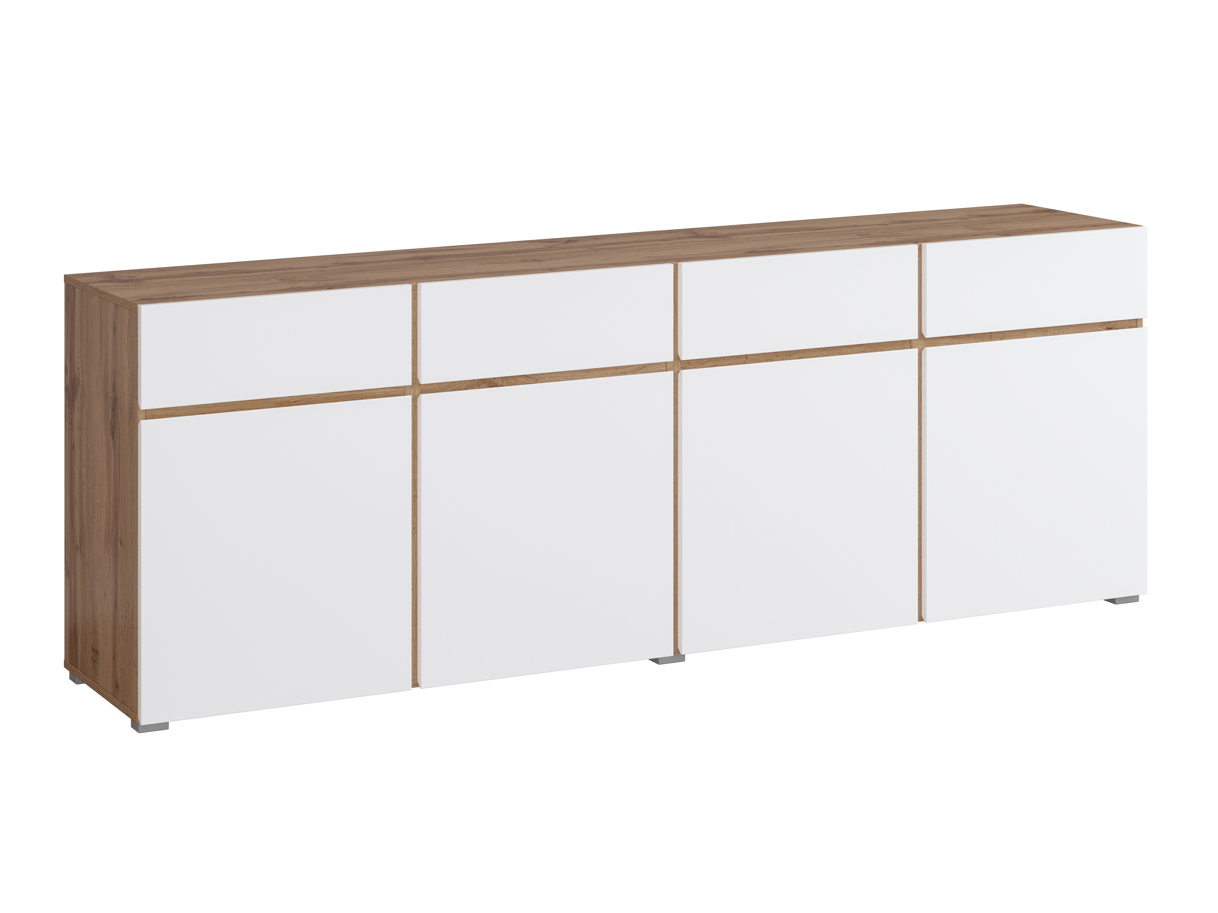 Cassettiera Alfere 100 (Quercia di Wotan + Bianco)