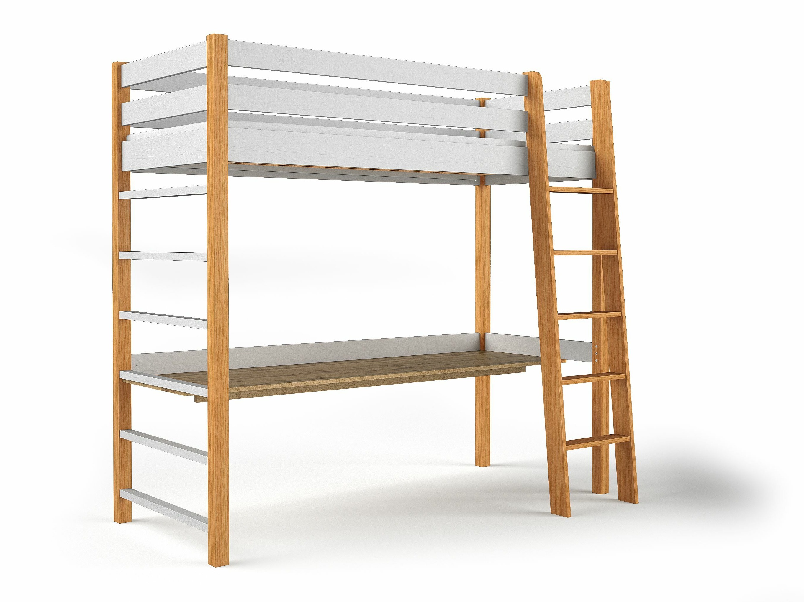 Letto alto Ogden 173 (Bianco)