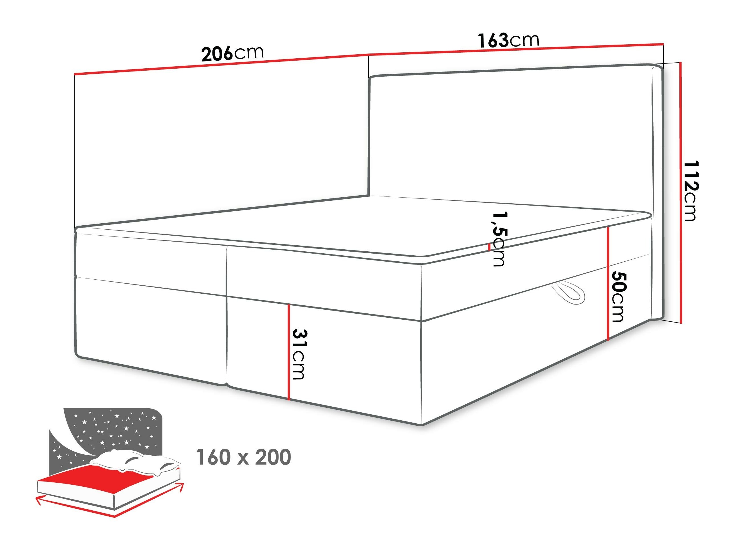 Letto continentale Comfivo 502 (Ambience 02)