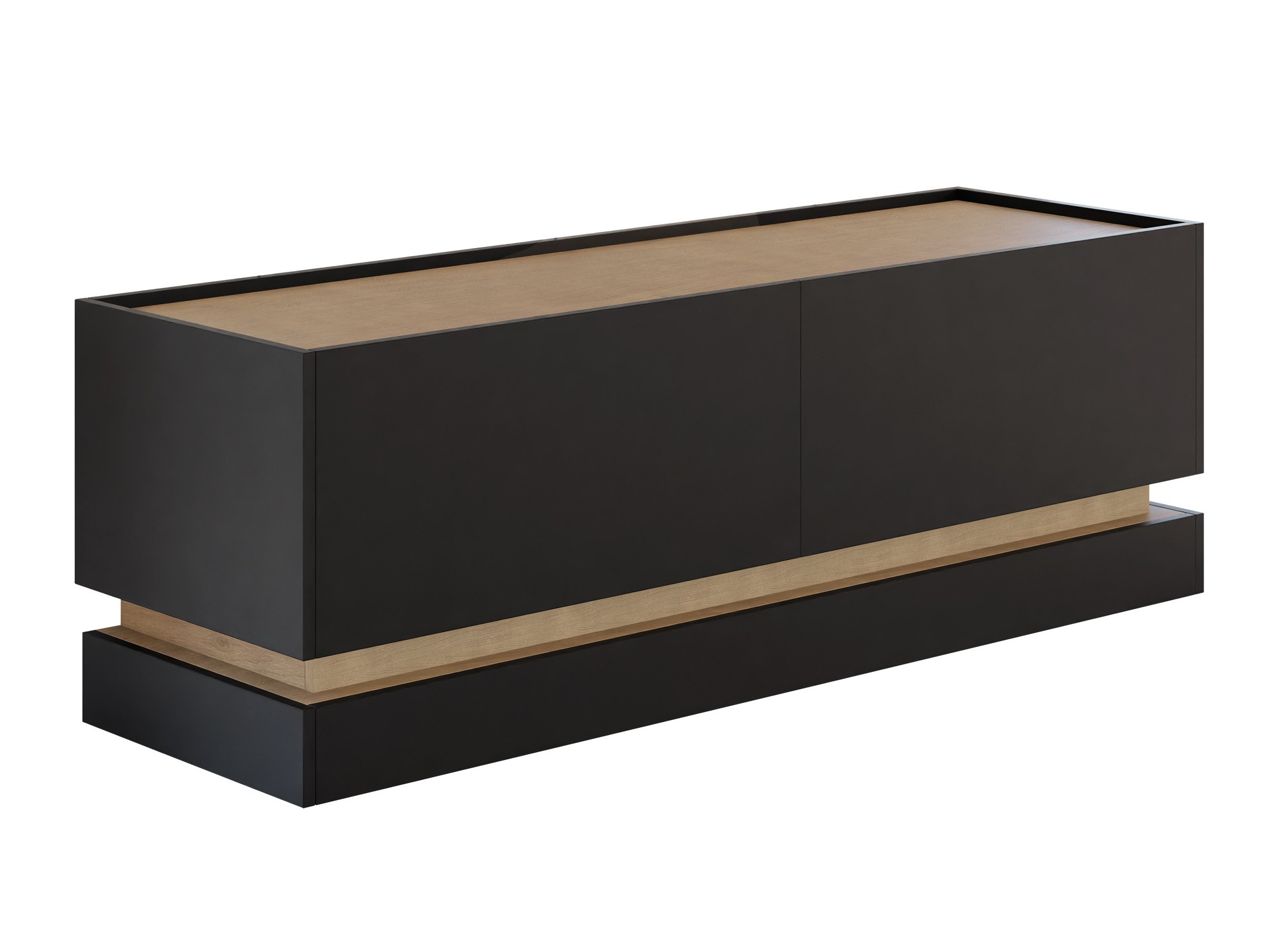 Mobile porta TV Comfivo Tilia I (Nero + Quercia)