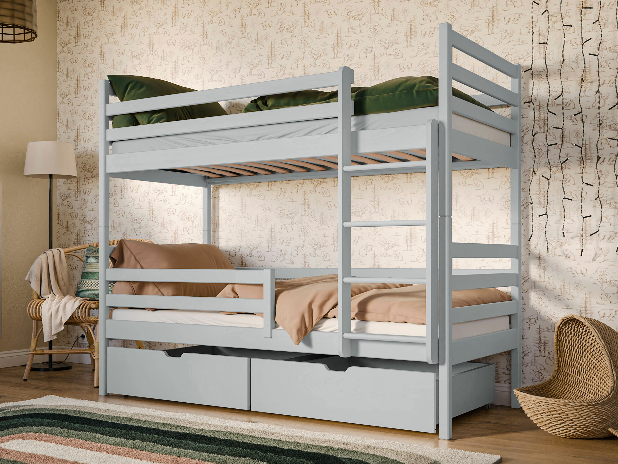 Letto a castello Vista 101 (Grigio)