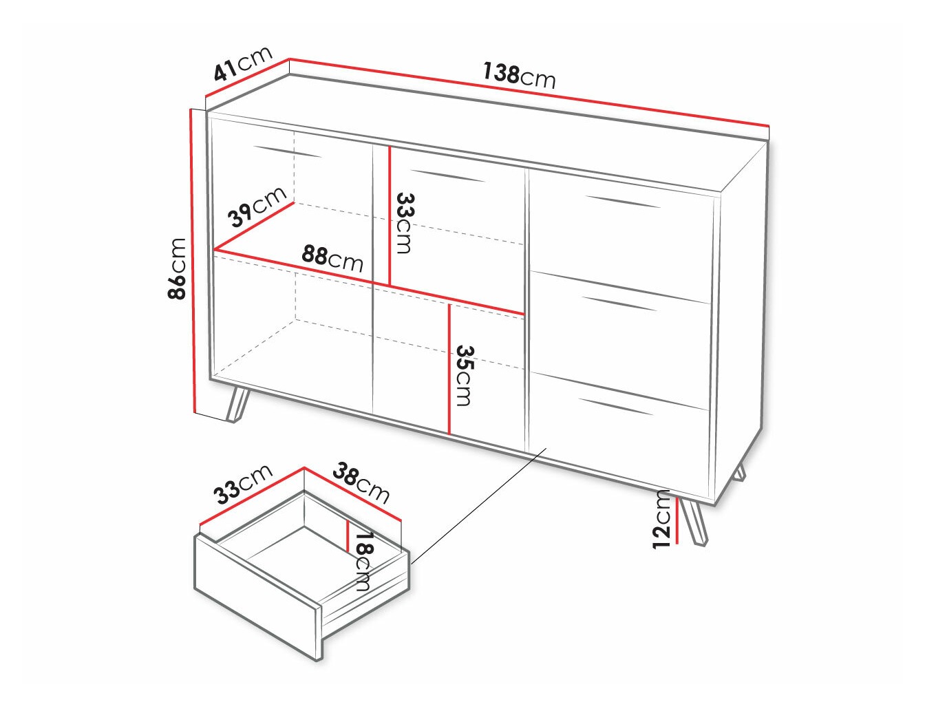 Cassettiera Lombala 100