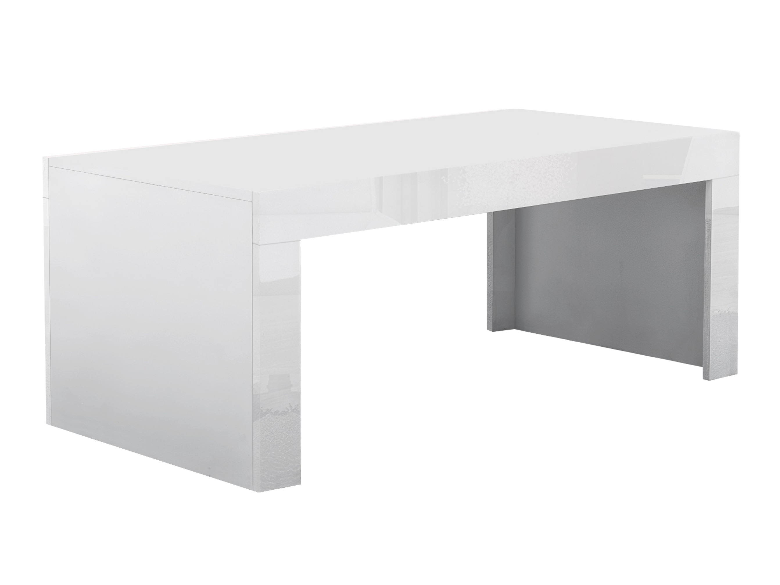 Tavolino da caffè Charlotte 107 (Bianco + Bianco lucido)