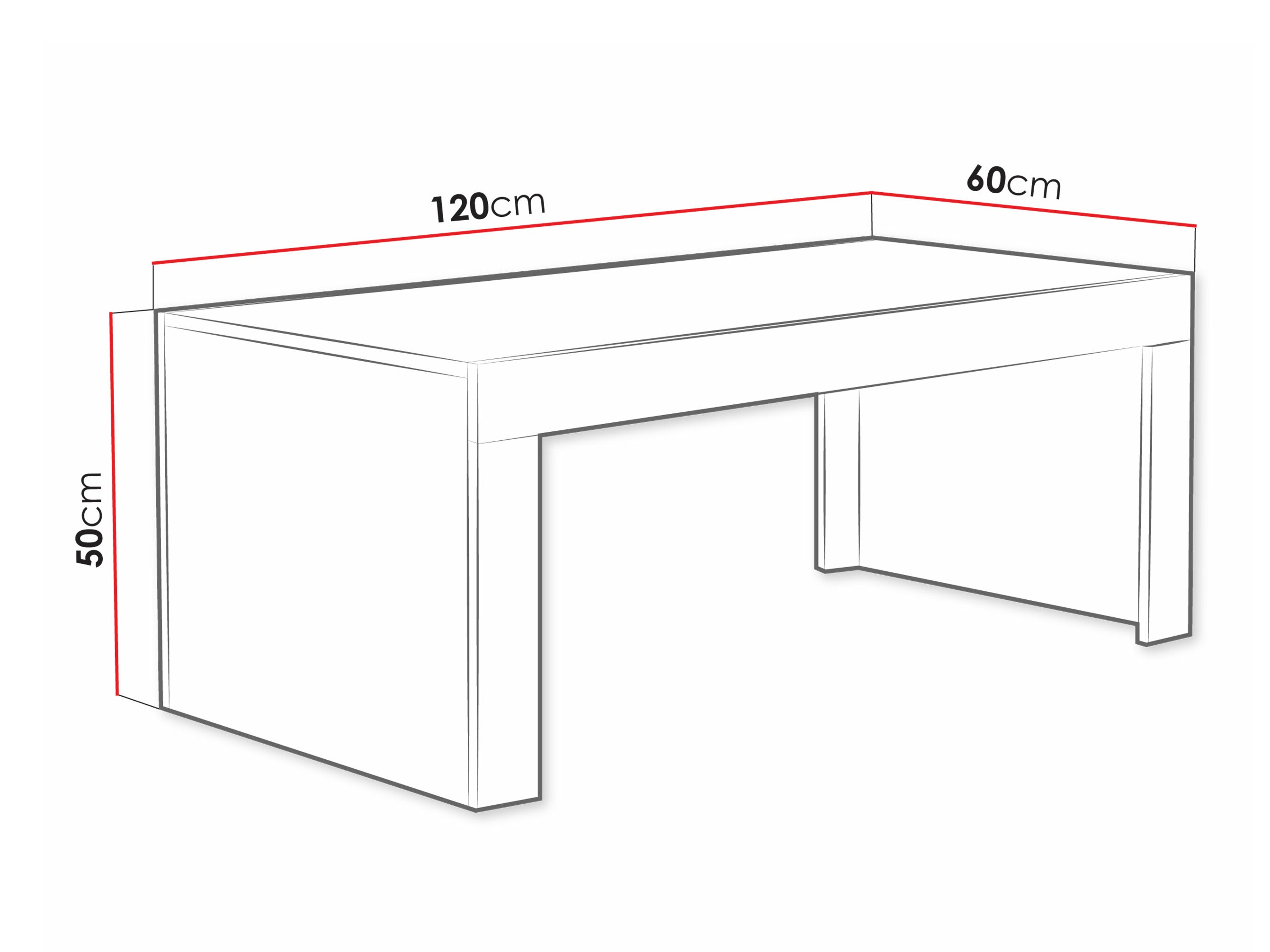 Tavolino da caffè Charlotte 107 (Bianco + Bianco lucido)