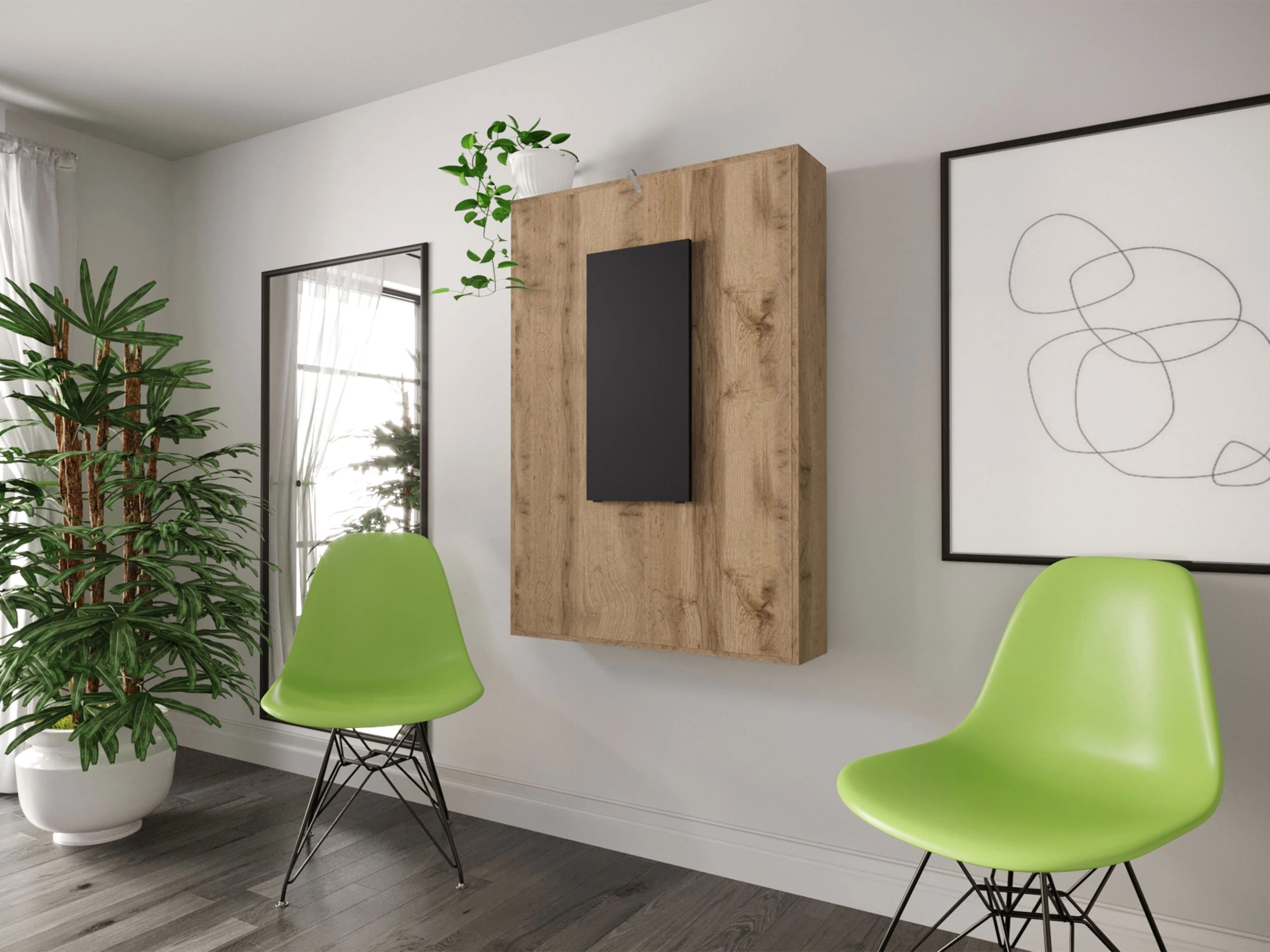 Tavolo pieghevole Hartford 428 (Nero + Quercia di Wotan)