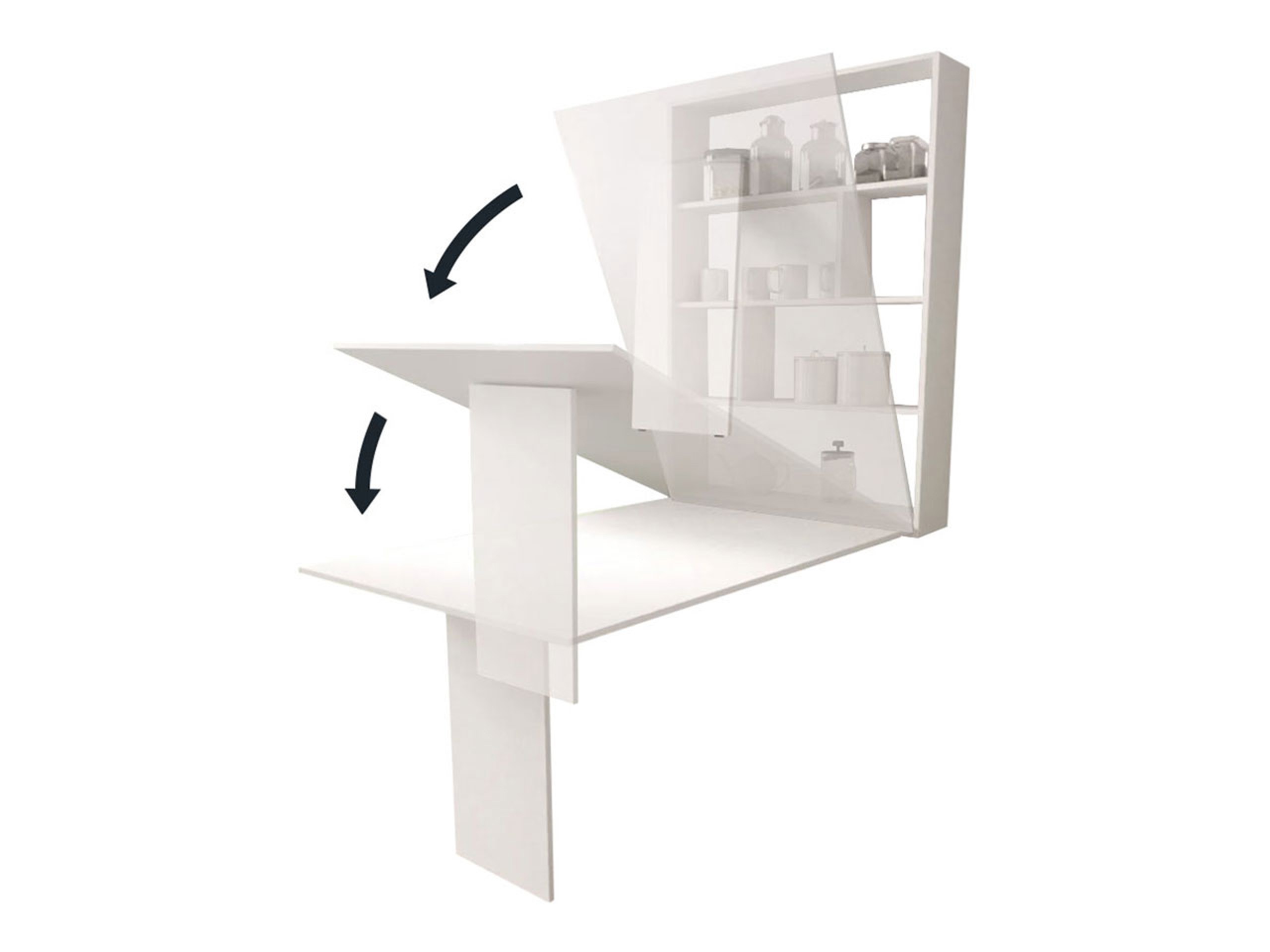 Tavolo pieghevole Pinis III (Nero + Quercia di Wotan)