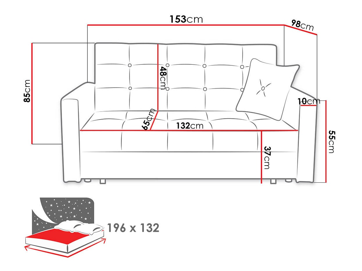 Divano letto Seruna III (Nazar 225.06)