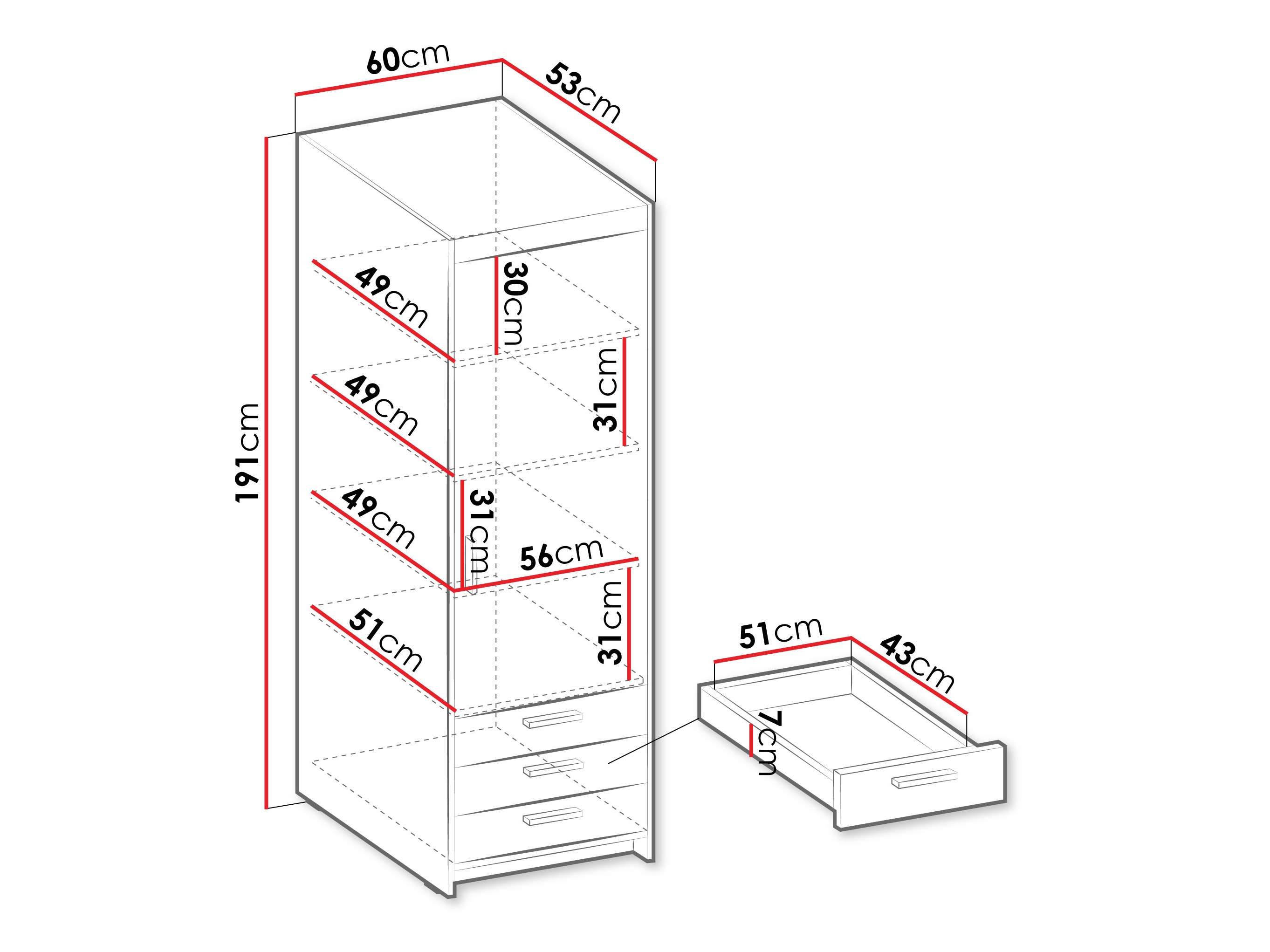 Scaffale Novduni 110 (Quercia)