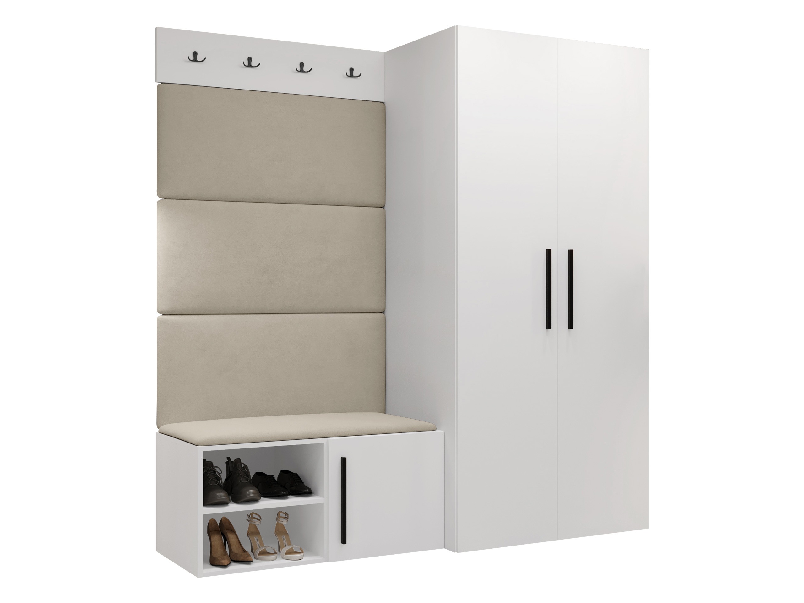 Set arredo da corridoio Nitos I (Bianco)