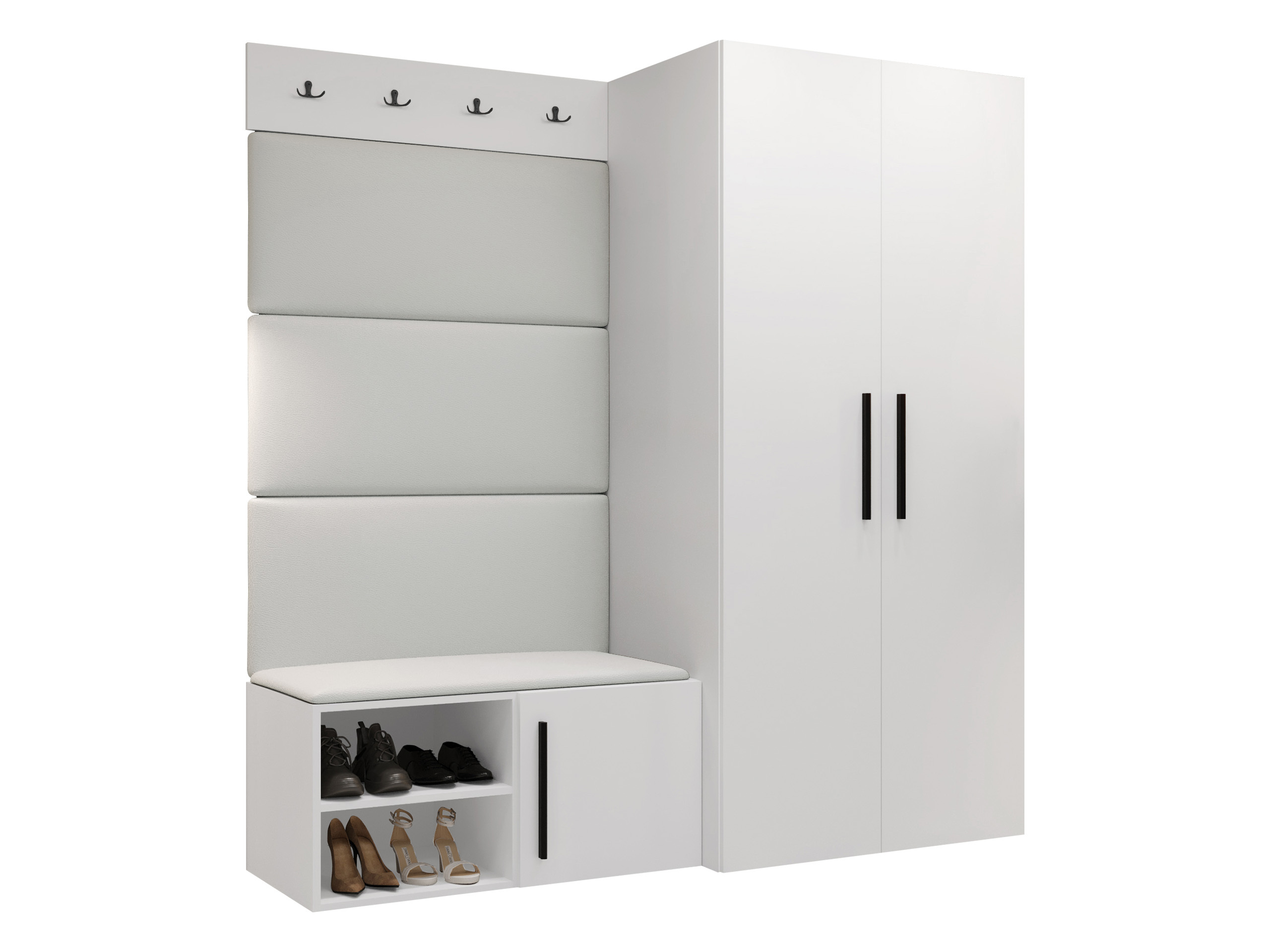 Set arredo da corridoio Nitos I (Bianco)