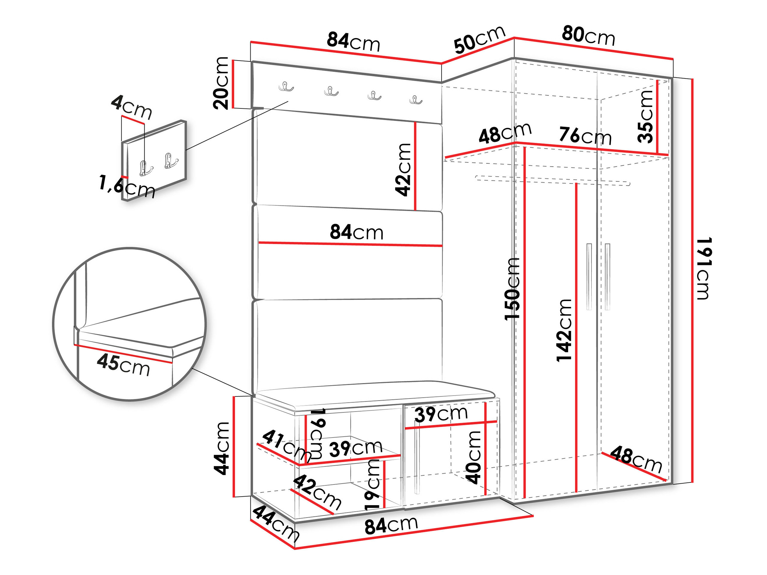 Set arredo da corridoio Nitos I (Cachemire)