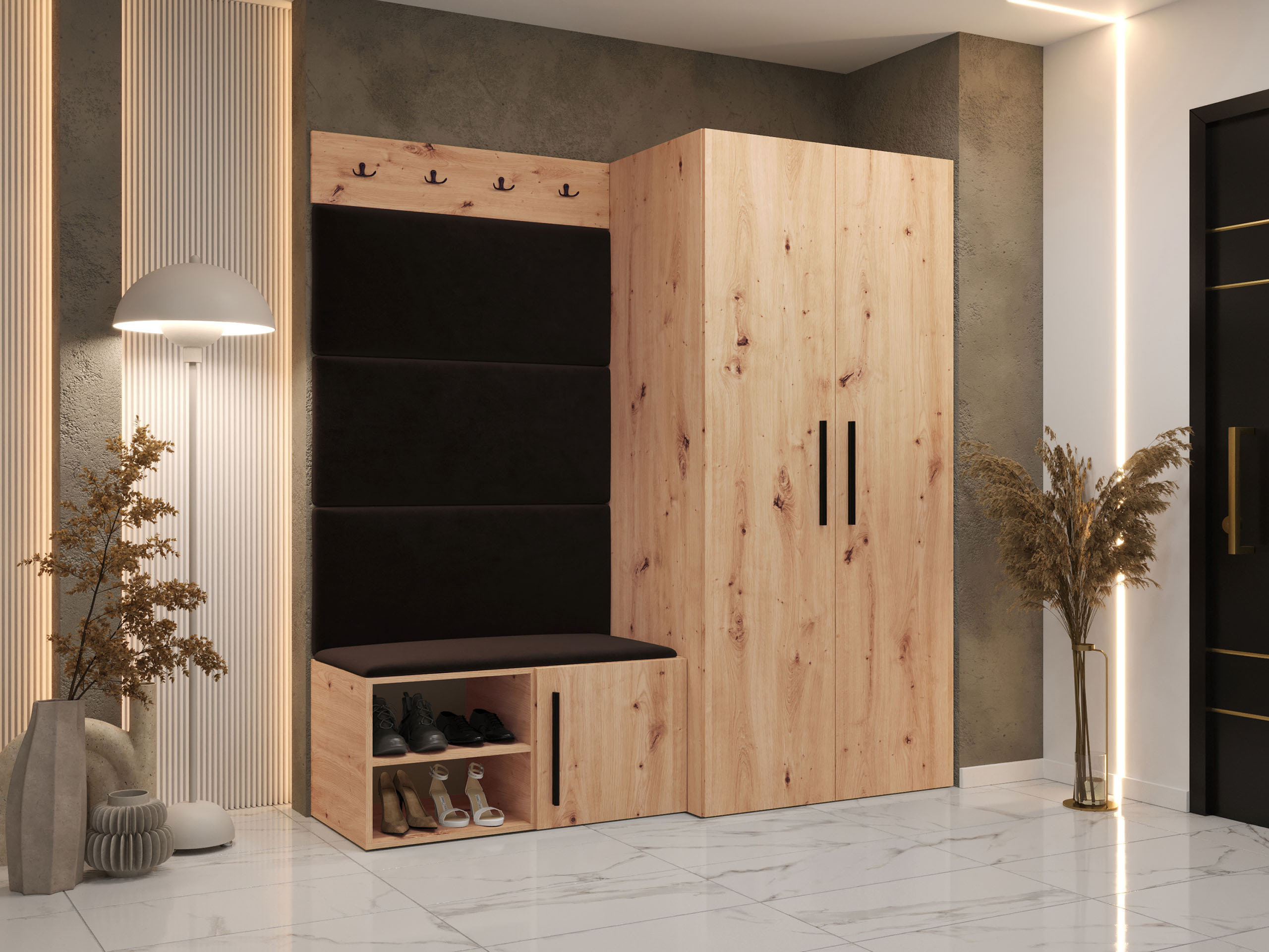 Set arredo da corridoio Nitos I (Rovere Artisan)