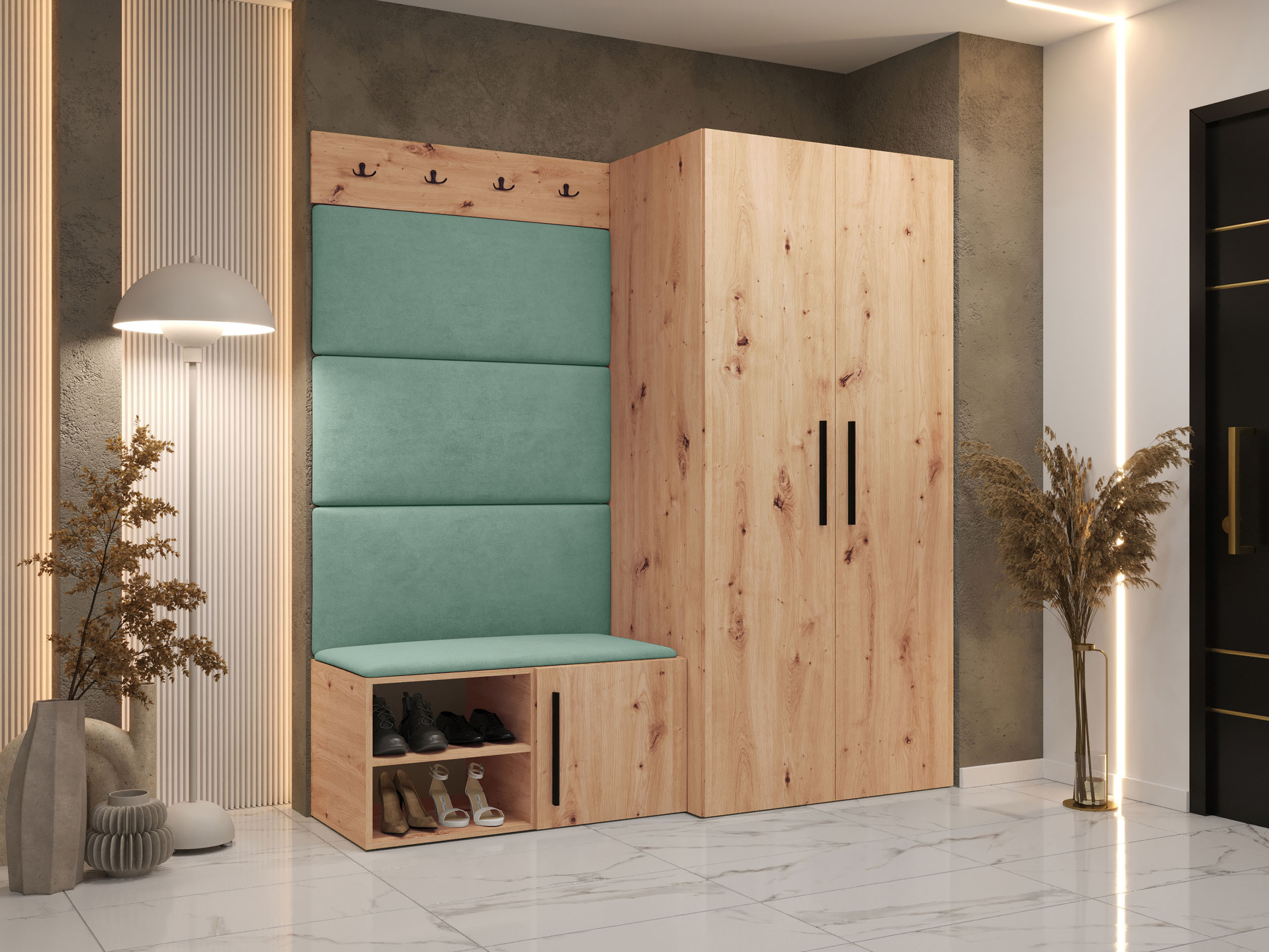 Set arredo da corridoio Nitos I (Rovere Artisan)