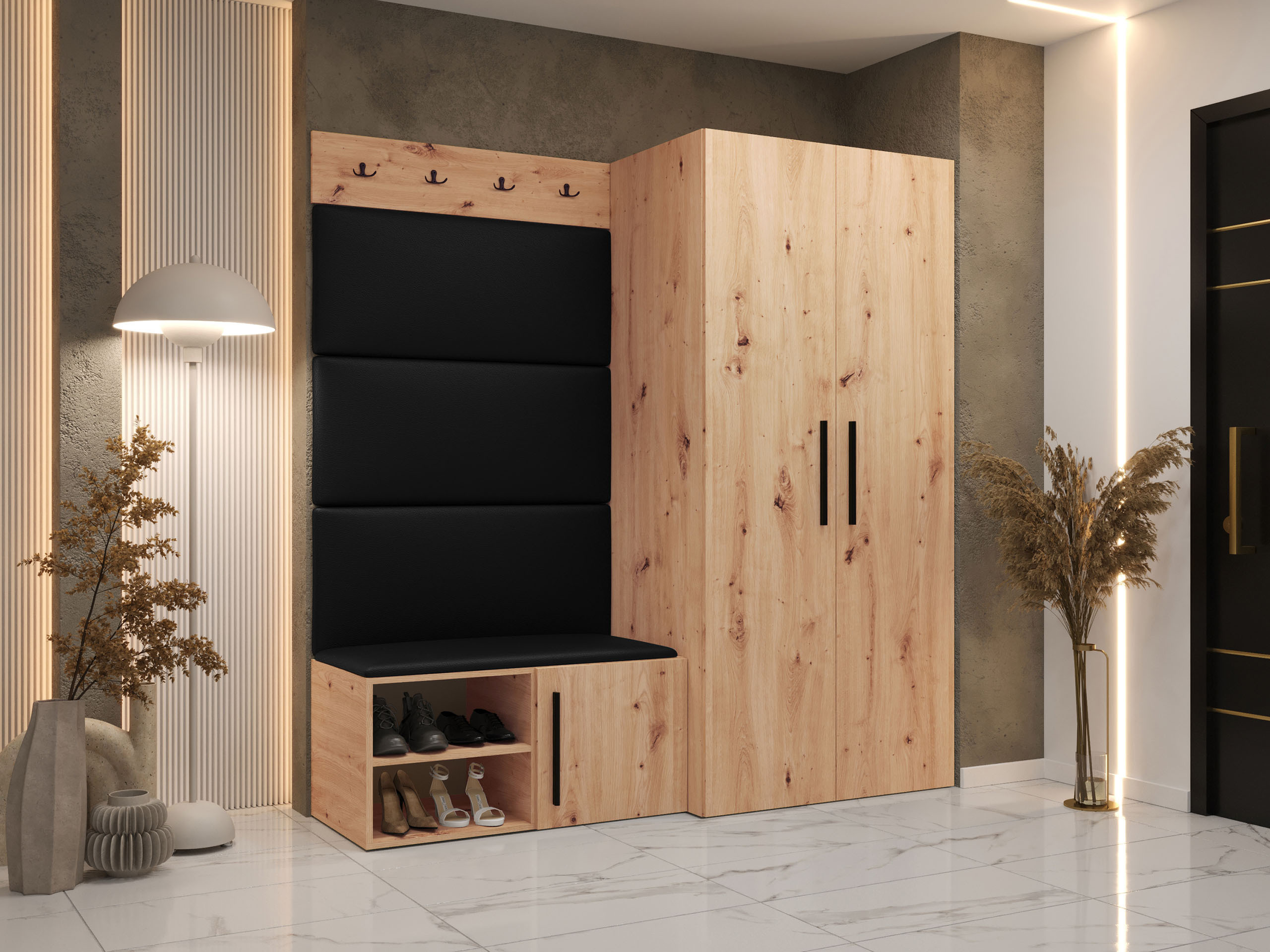 Set arredo da corridoio Nitos I (Rovere Artisan)