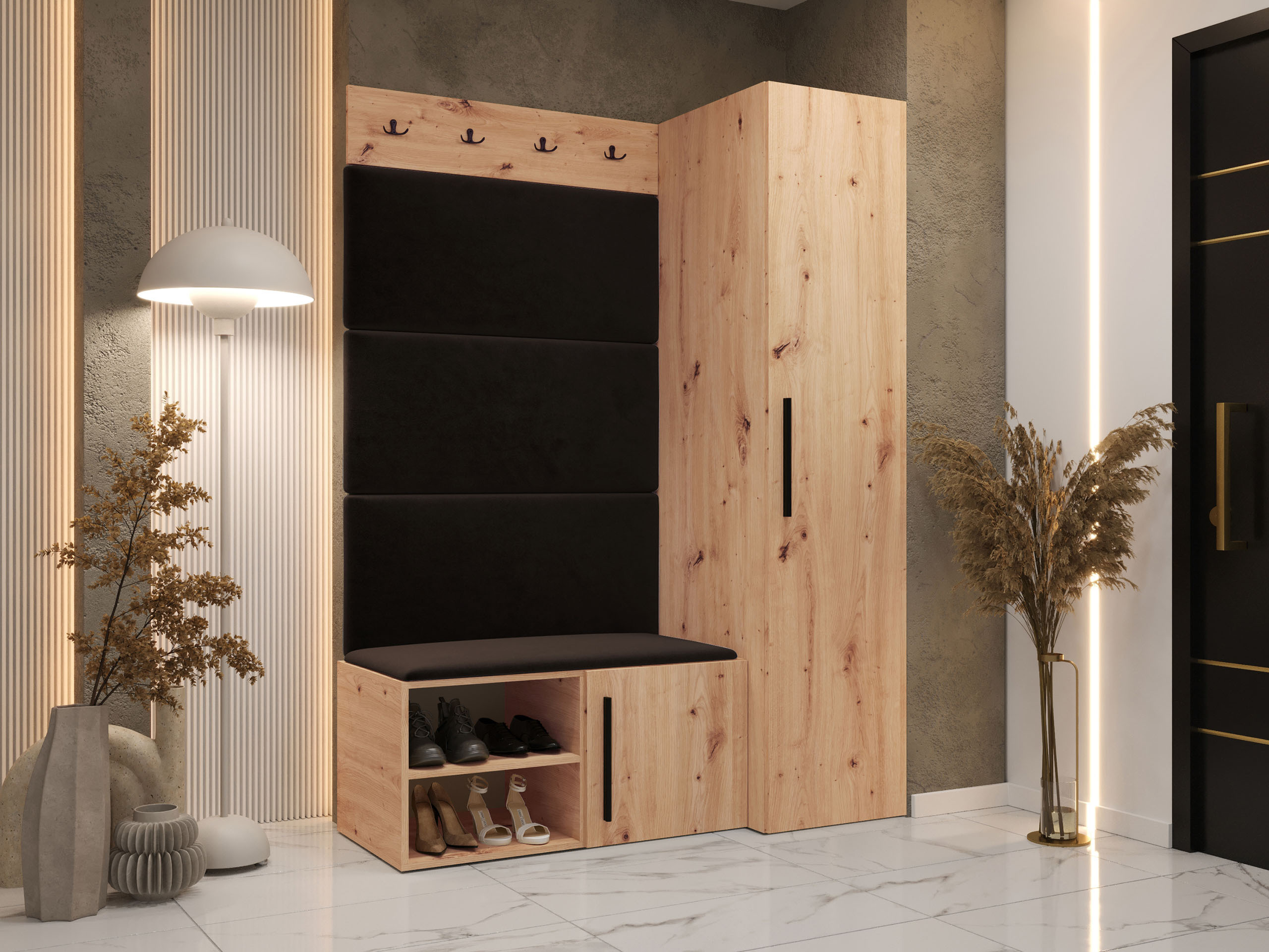 Set arredo da corridoio Nitos II (Rovere Artisan)