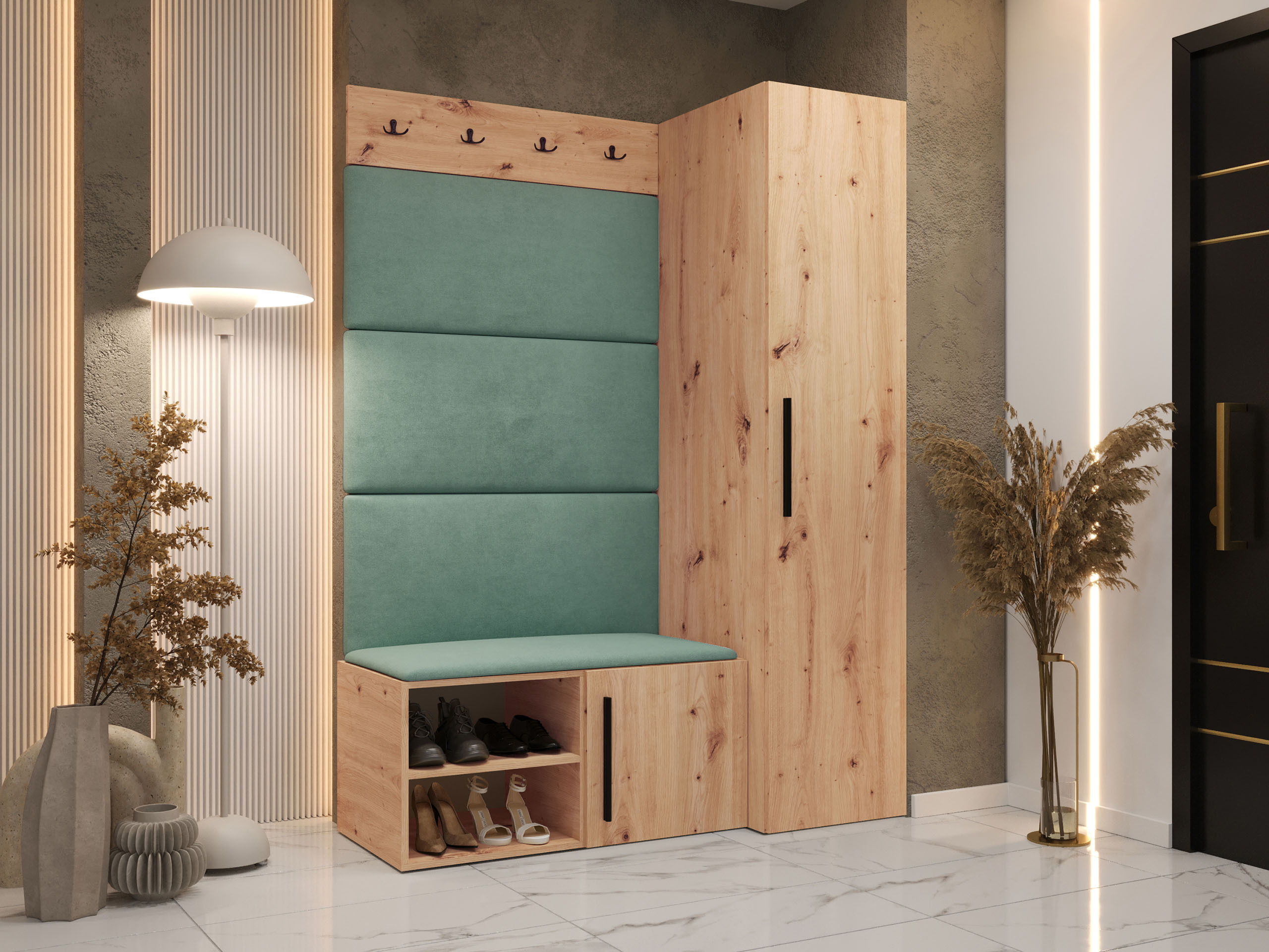 Set arredo da corridoio Nitos II (Rovere Artisan)