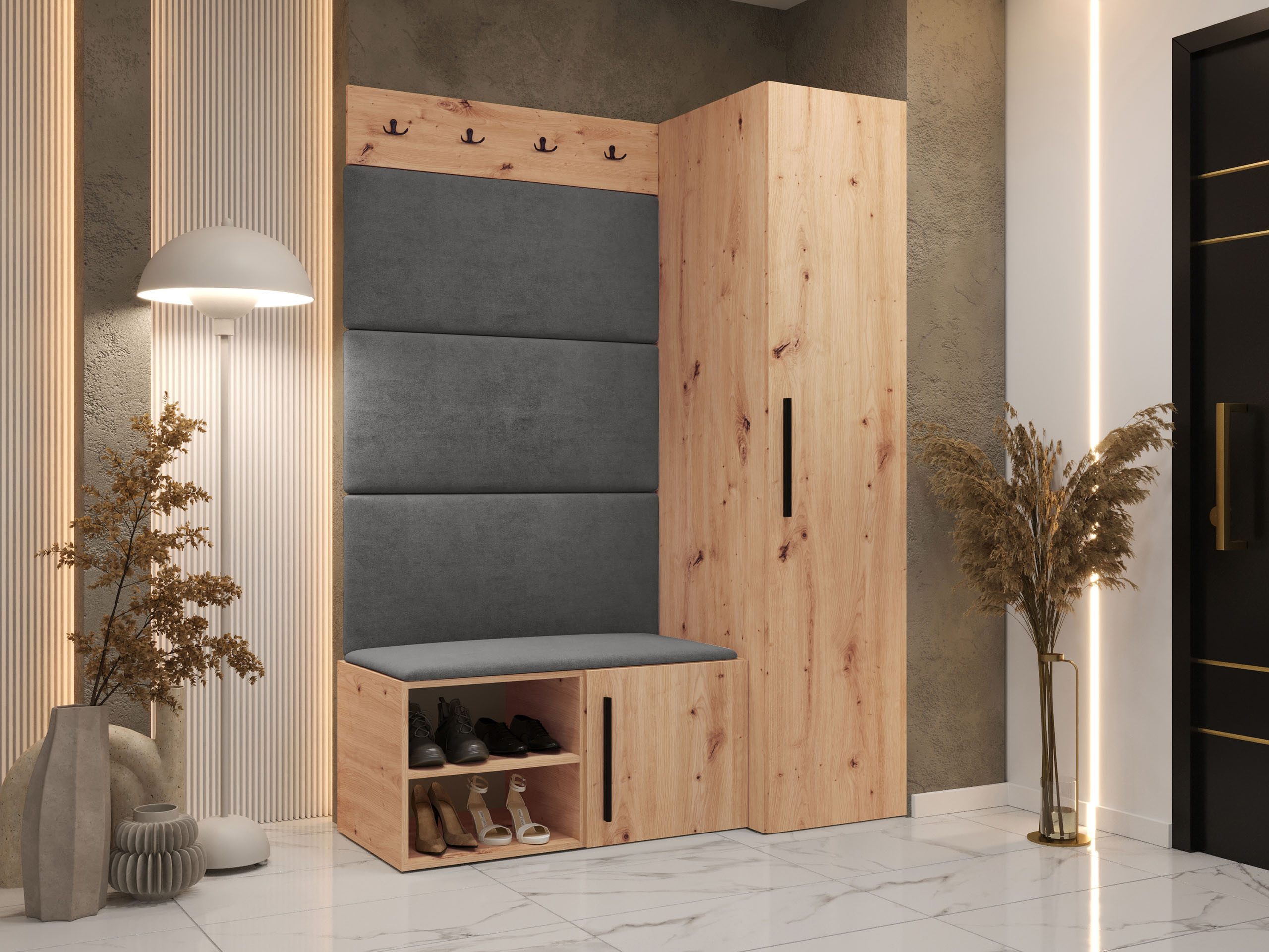 Set arredo da corridoio Nitos II (Rovere Artisan)