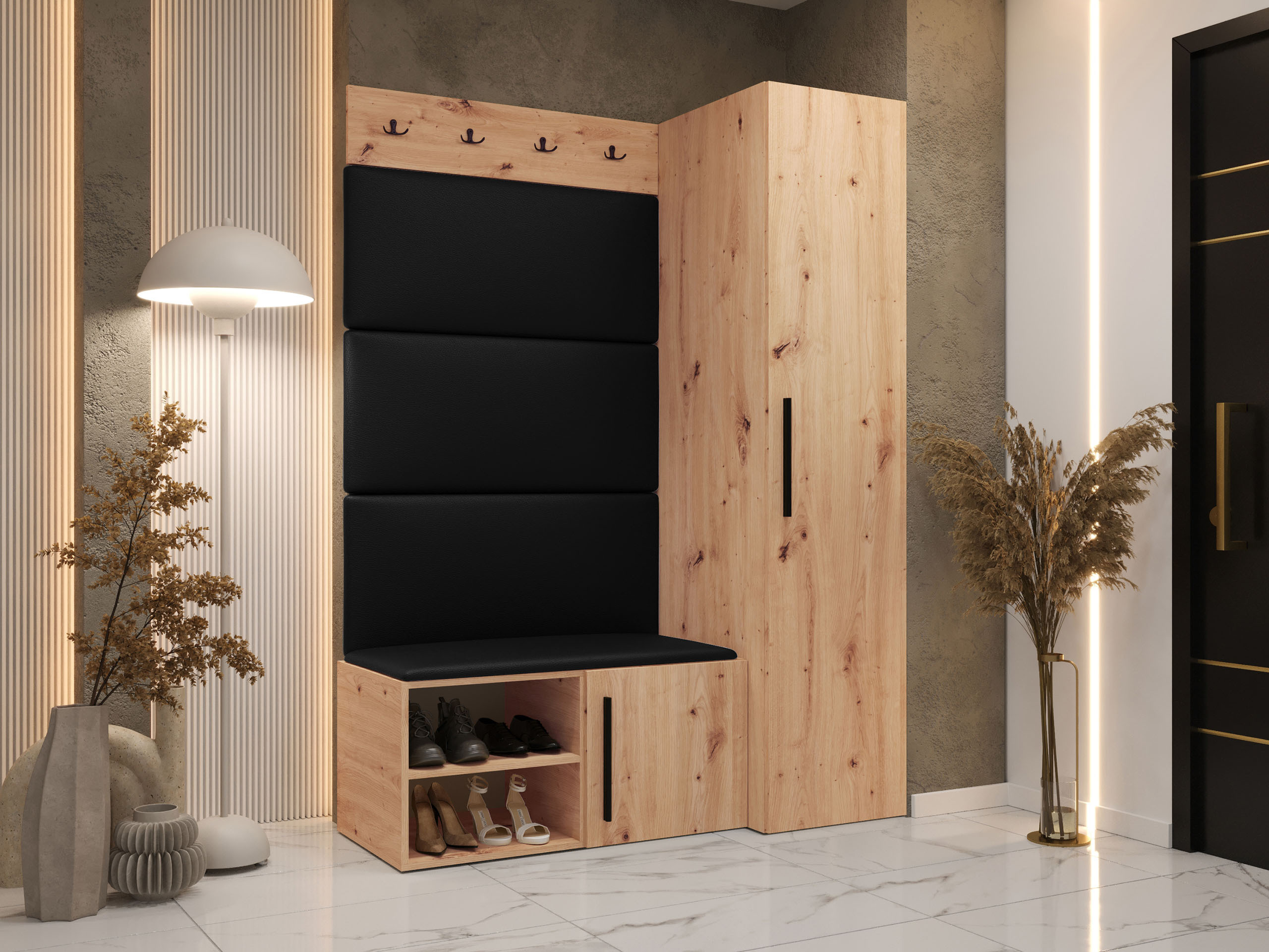 Set arredo da corridoio Nitos II (Rovere Artisan)