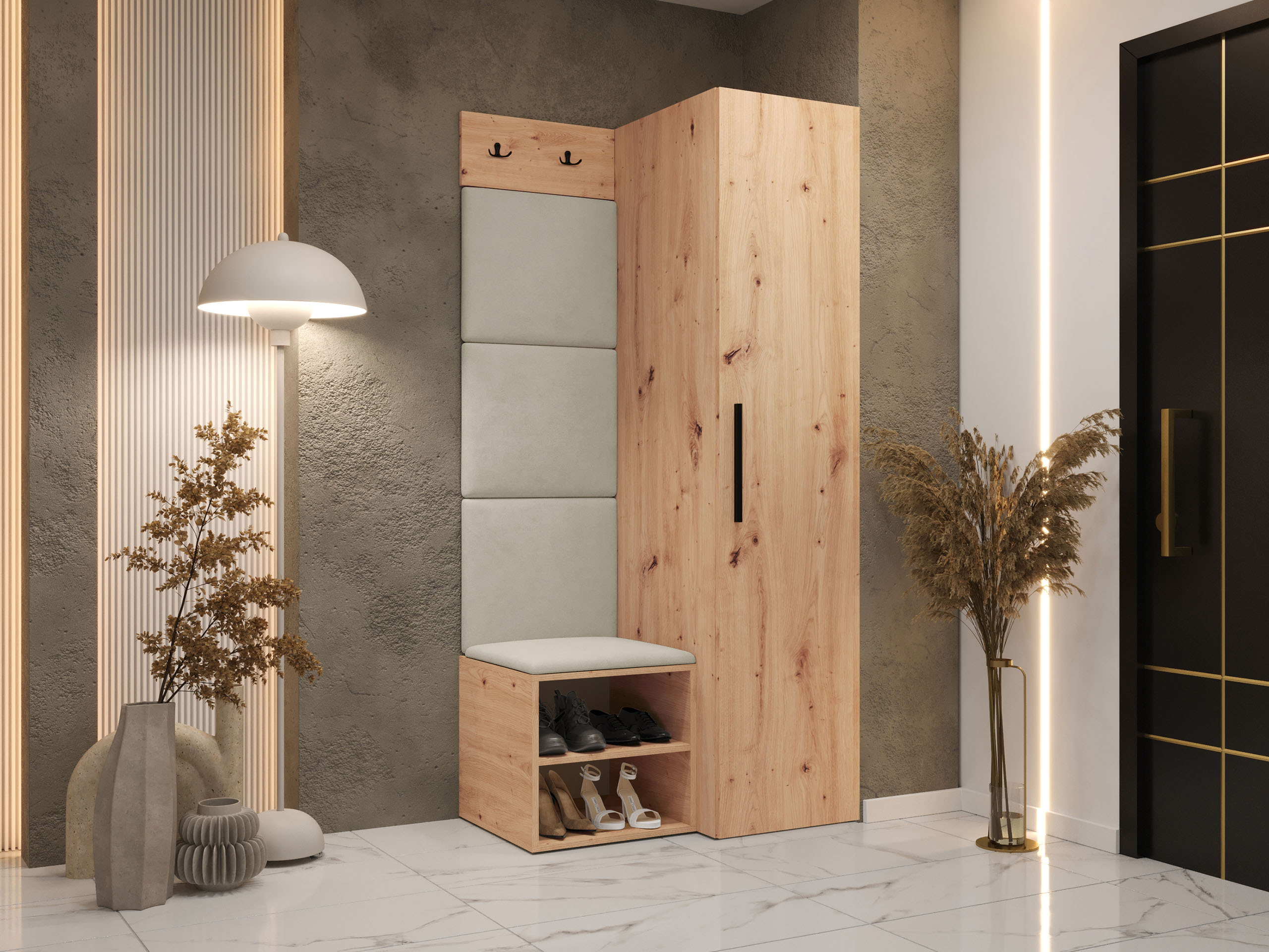 Set arredo da corridoio Nitos III (Rovere Artisan)