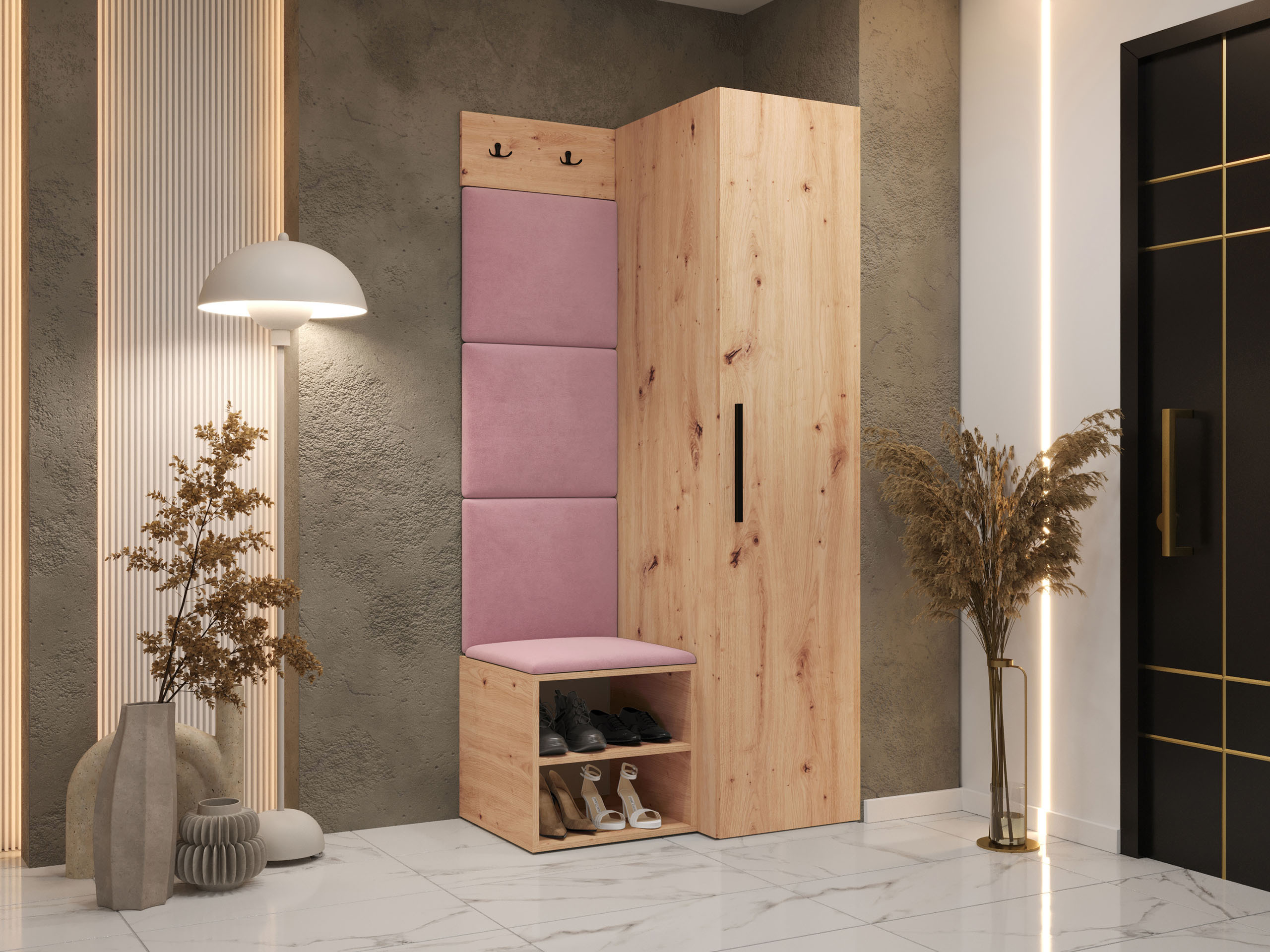 Set arredo da corridoio Nitos III (Rovere Artisan)