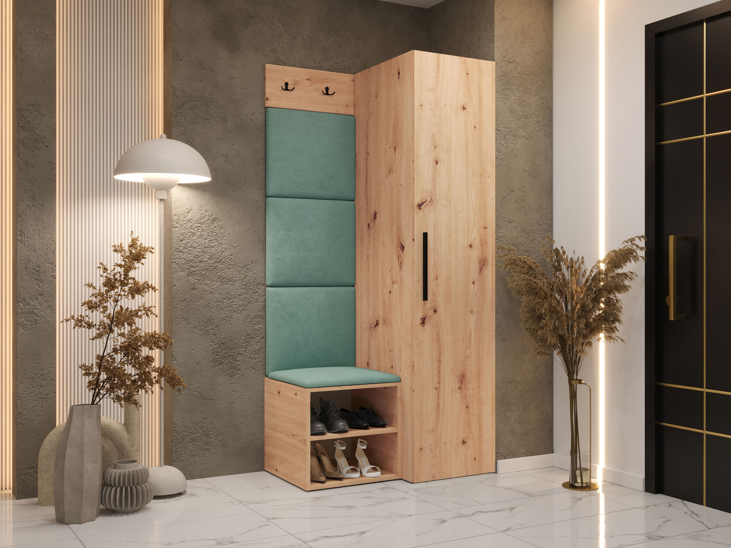 Set arredo da corridoio Nitos III (Rovere Artisan)