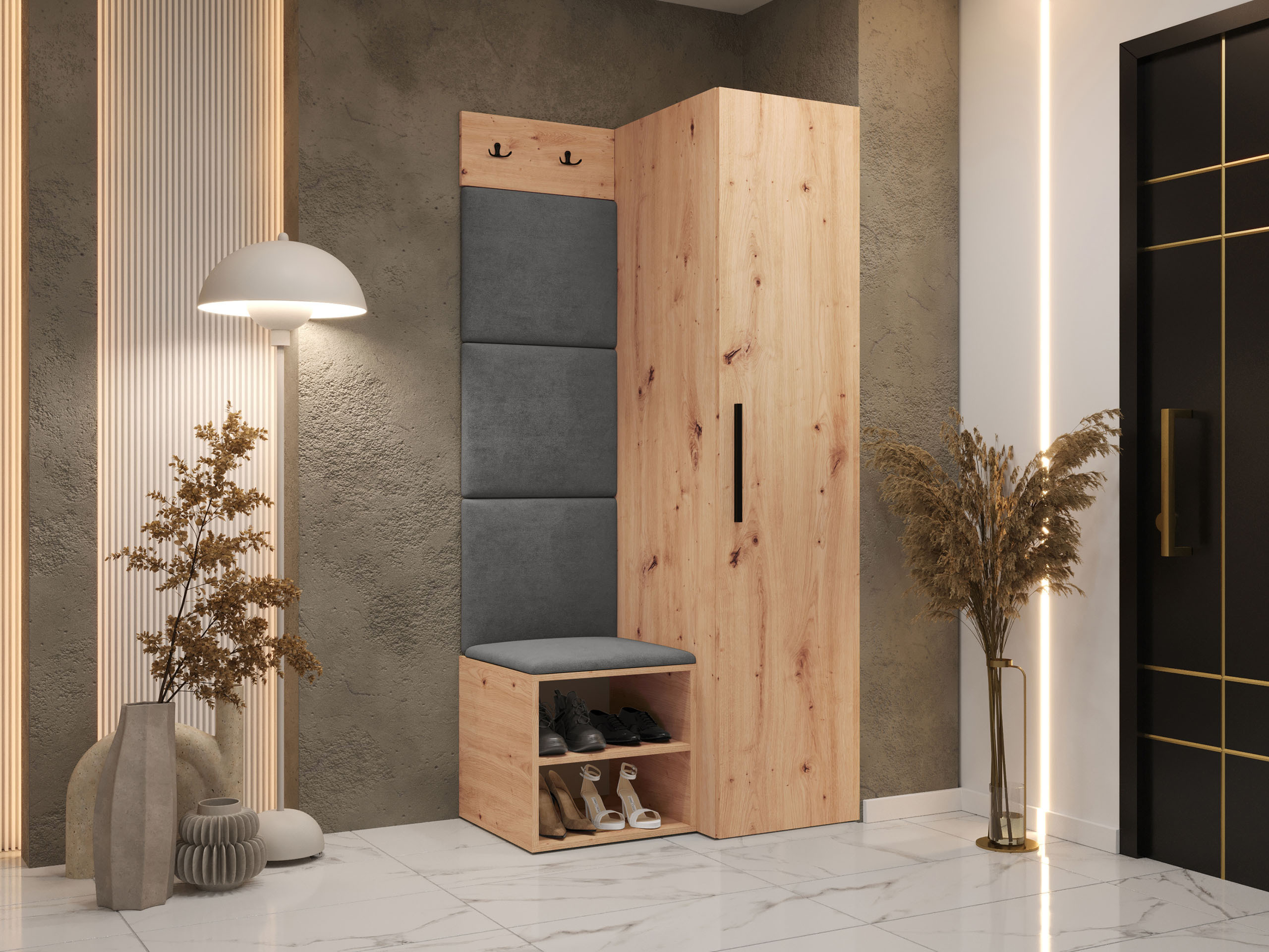 Set arredo da corridoio Nitos III (Rovere Artisan)