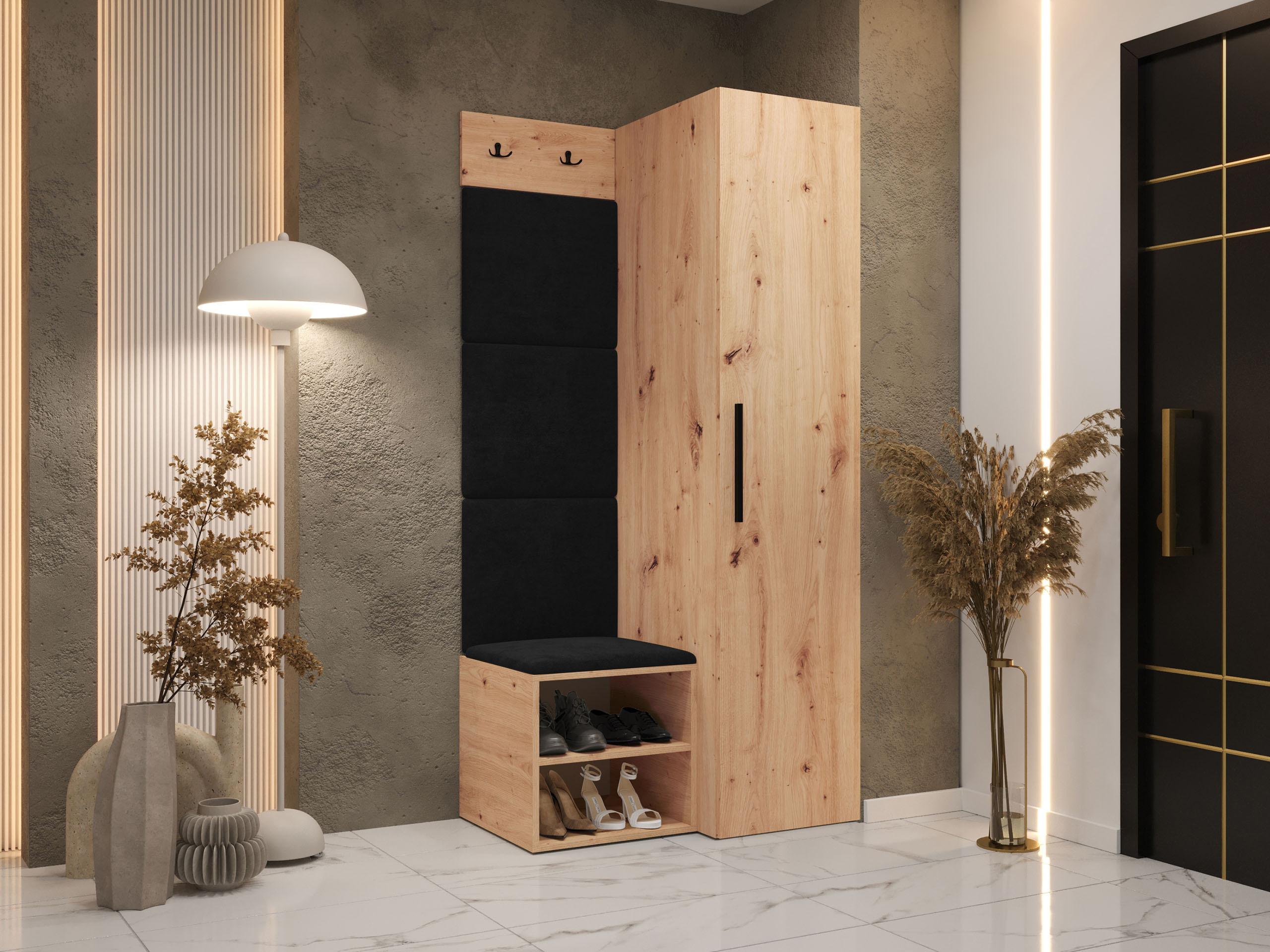Set arredo da corridoio Nitos III (Rovere Artisan)