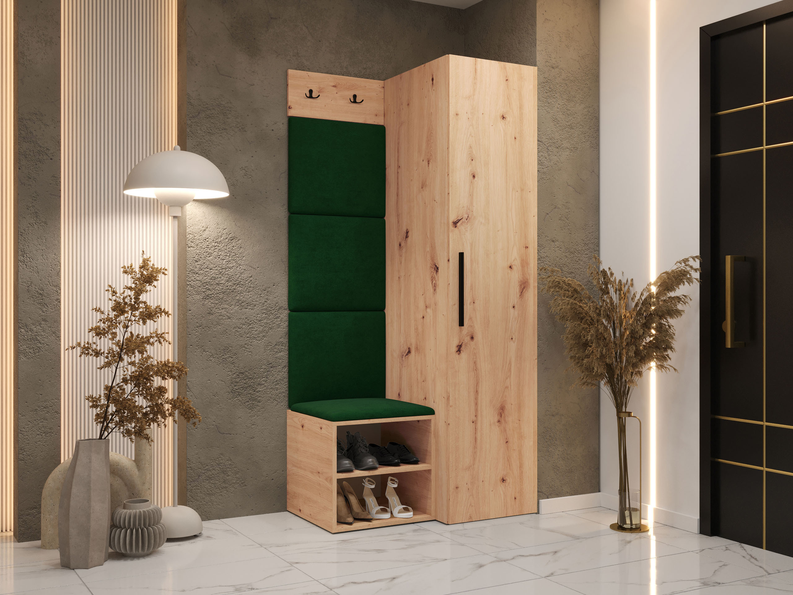 Set arredo da corridoio Nitos III (Rovere Artisan)