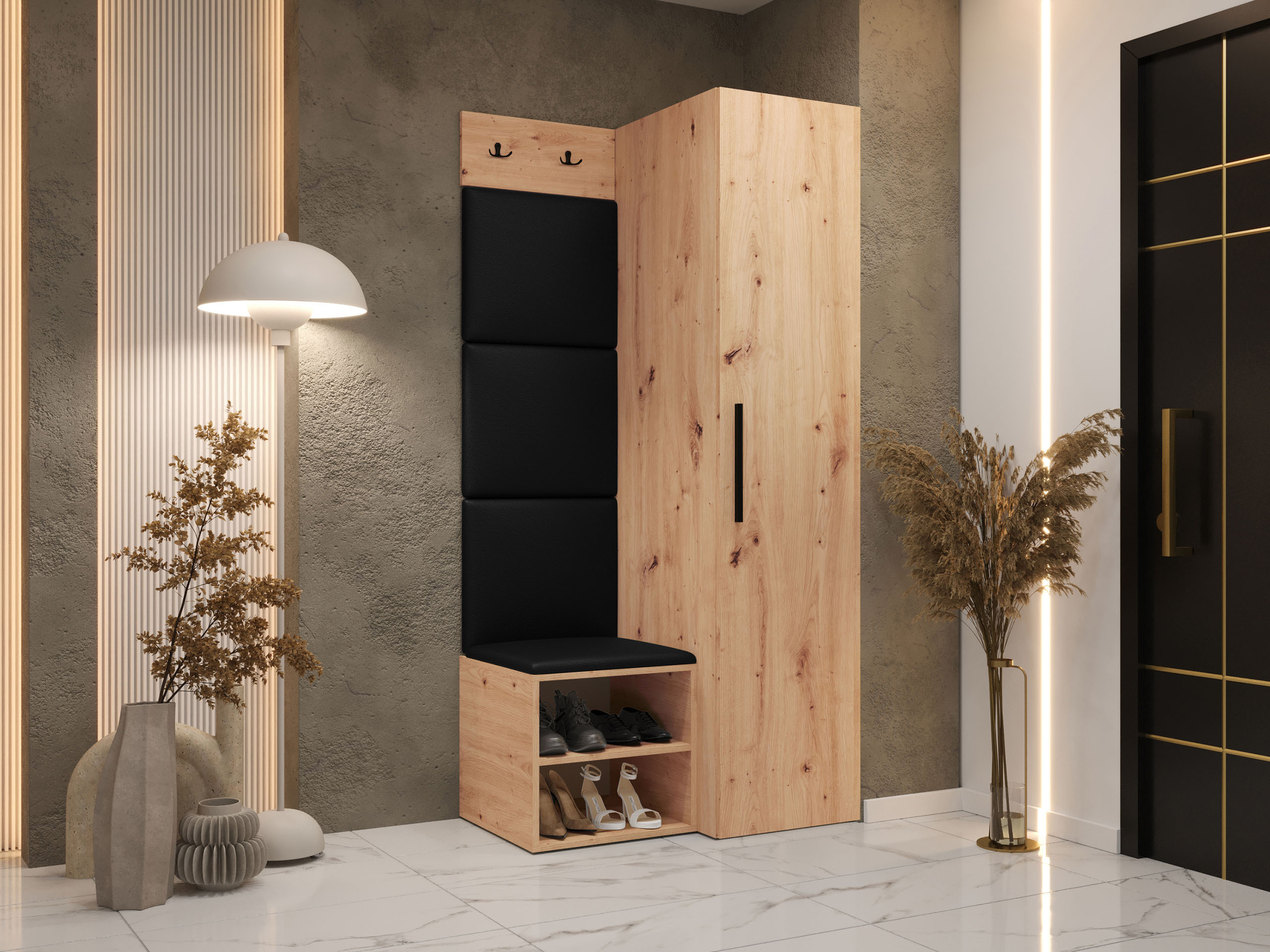 Set arredo da corridoio Nitos III (Rovere Artisan)