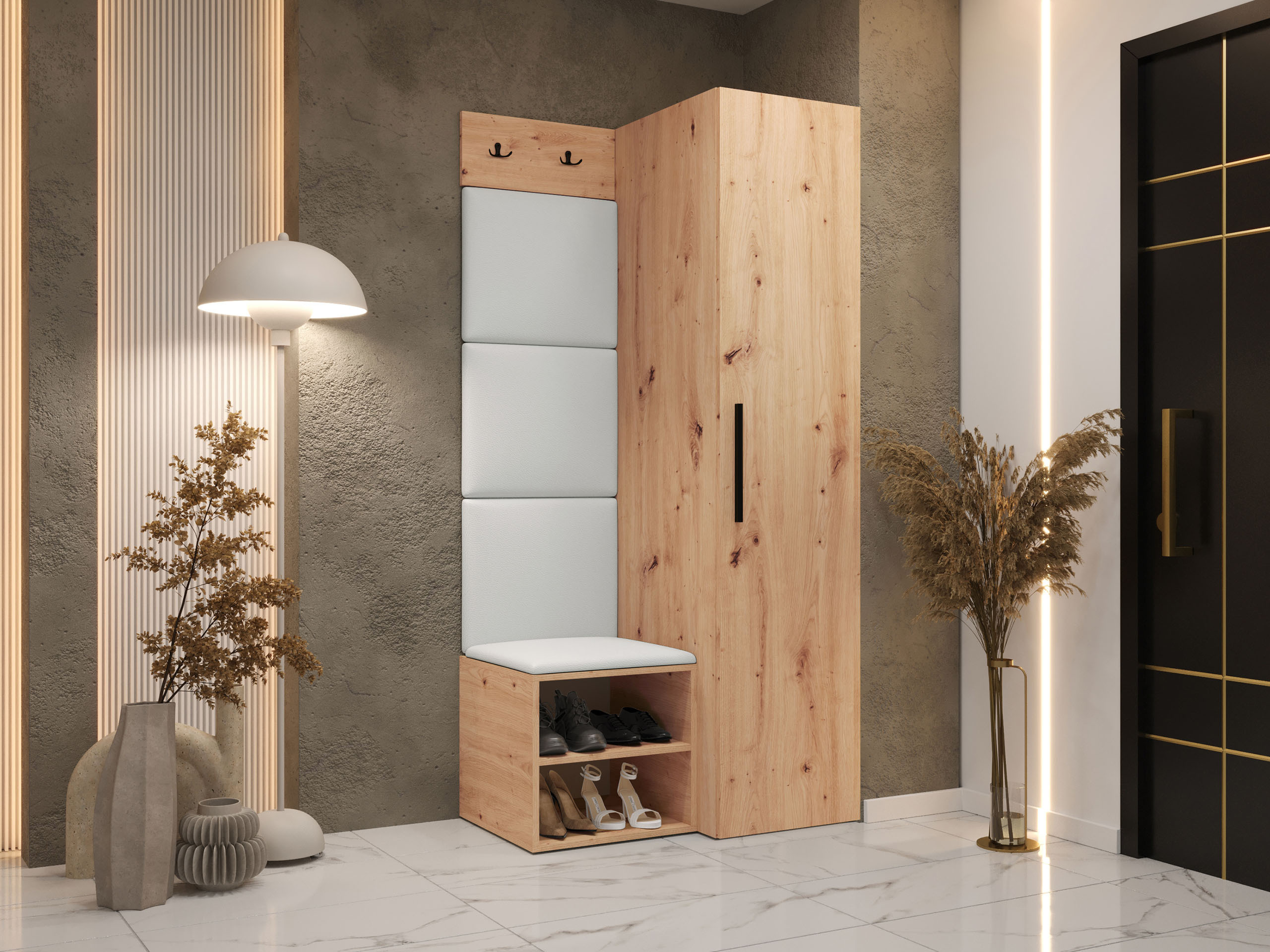 Set arredo da corridoio Nitos III (Rovere Artisan)