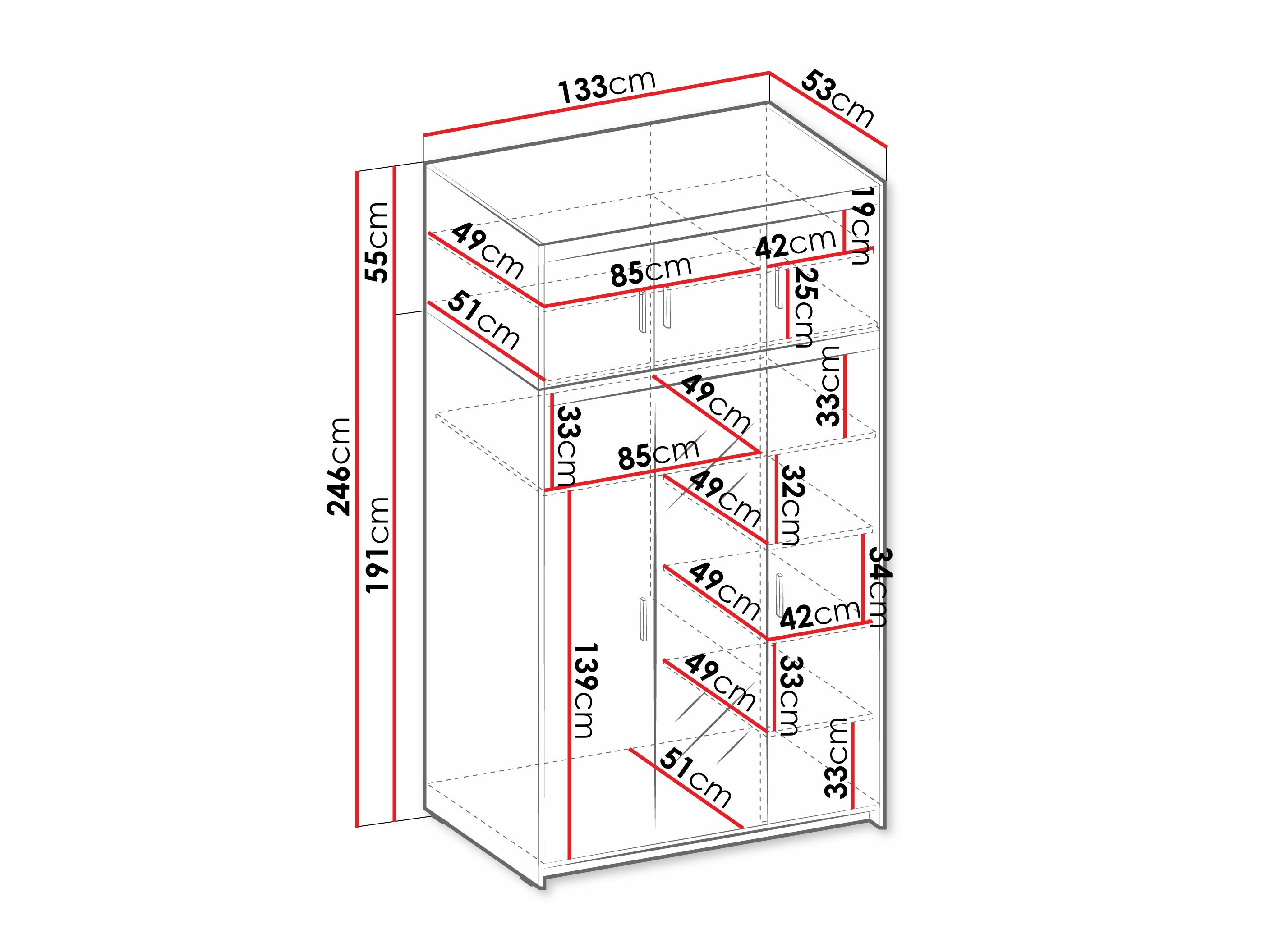 Armadio Novduni 105 (Bianco)