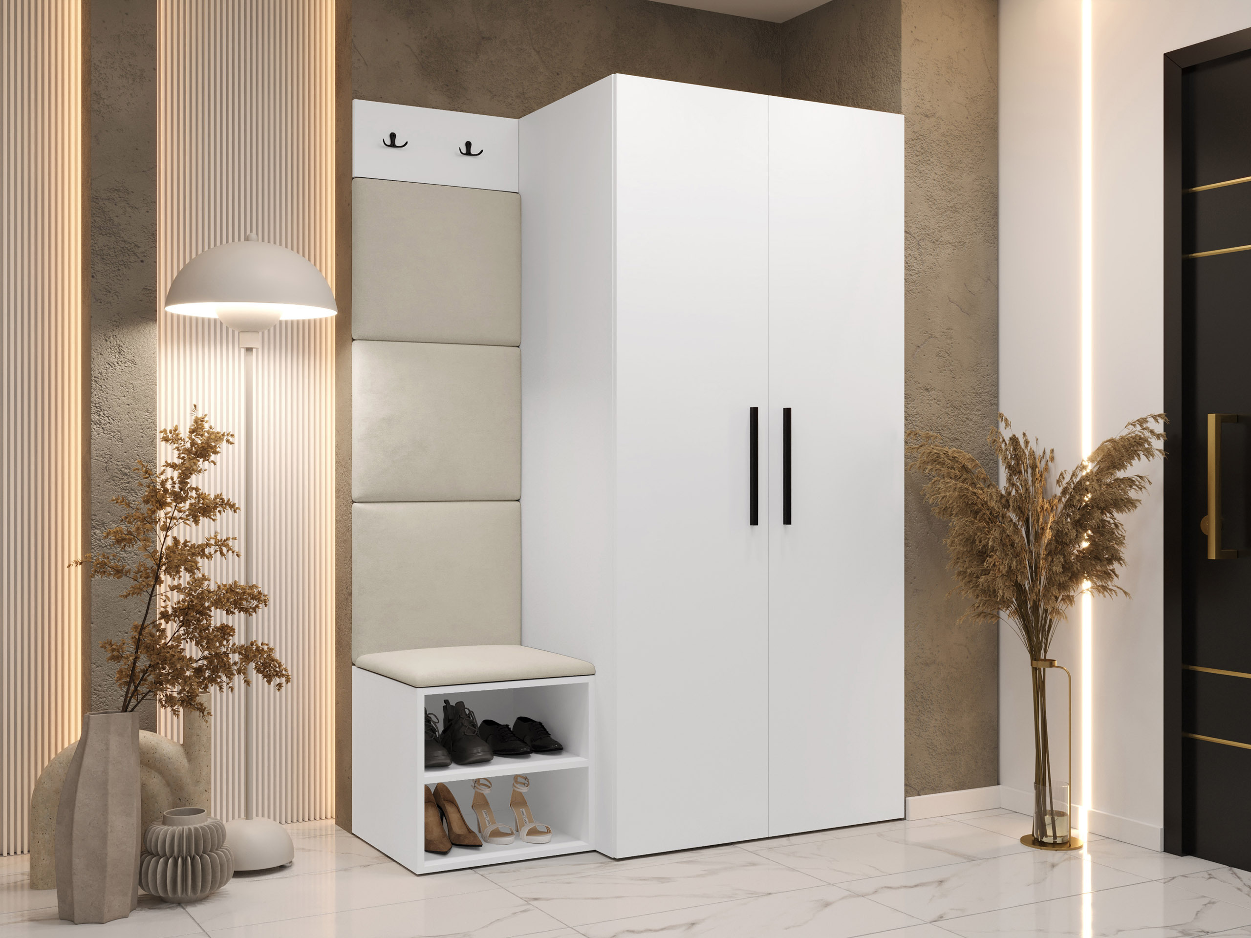 Set arredo da corridoio Hartford 523 (Bianco)