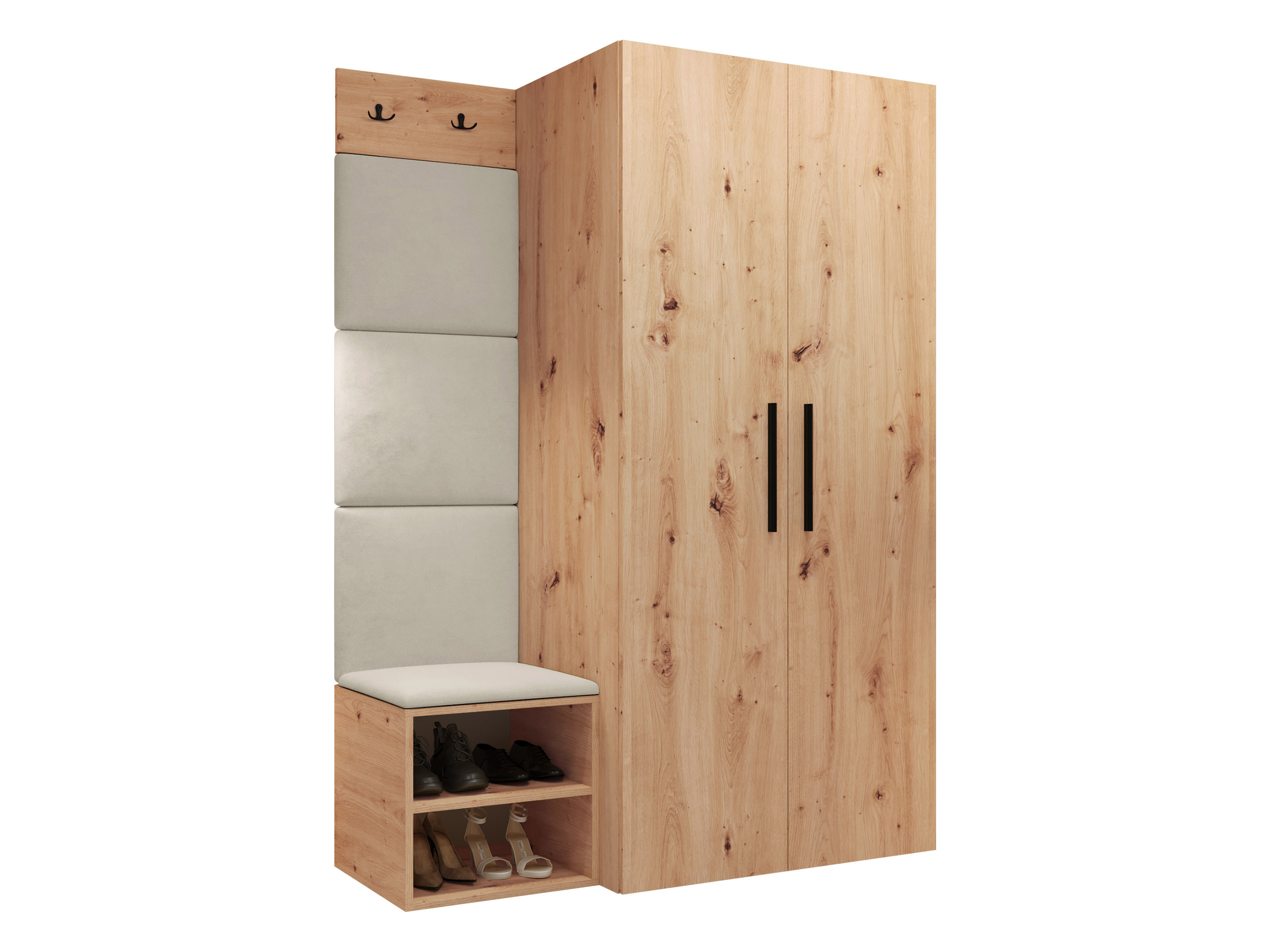 Set arredo da corridoio Nitos IV (Rovere Artisan)