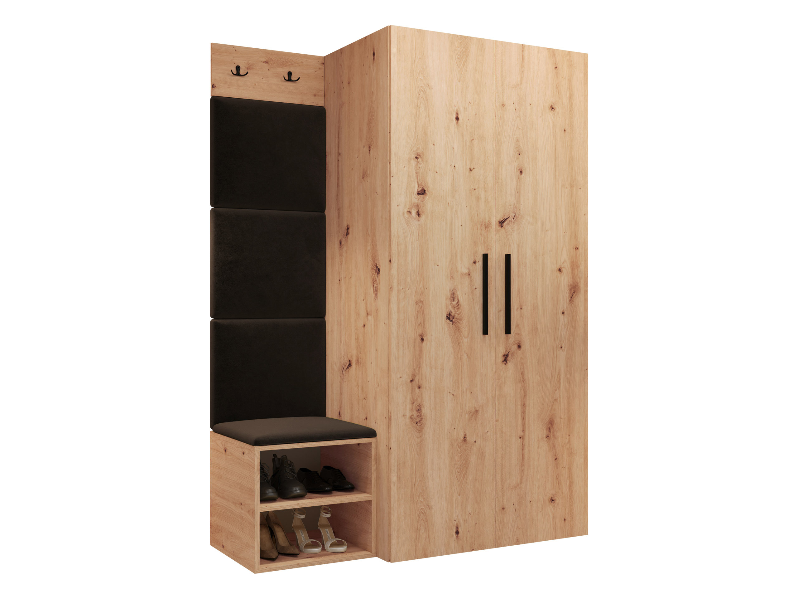 Set arredo da corridoio Nitos IV (Rovere Artisan)