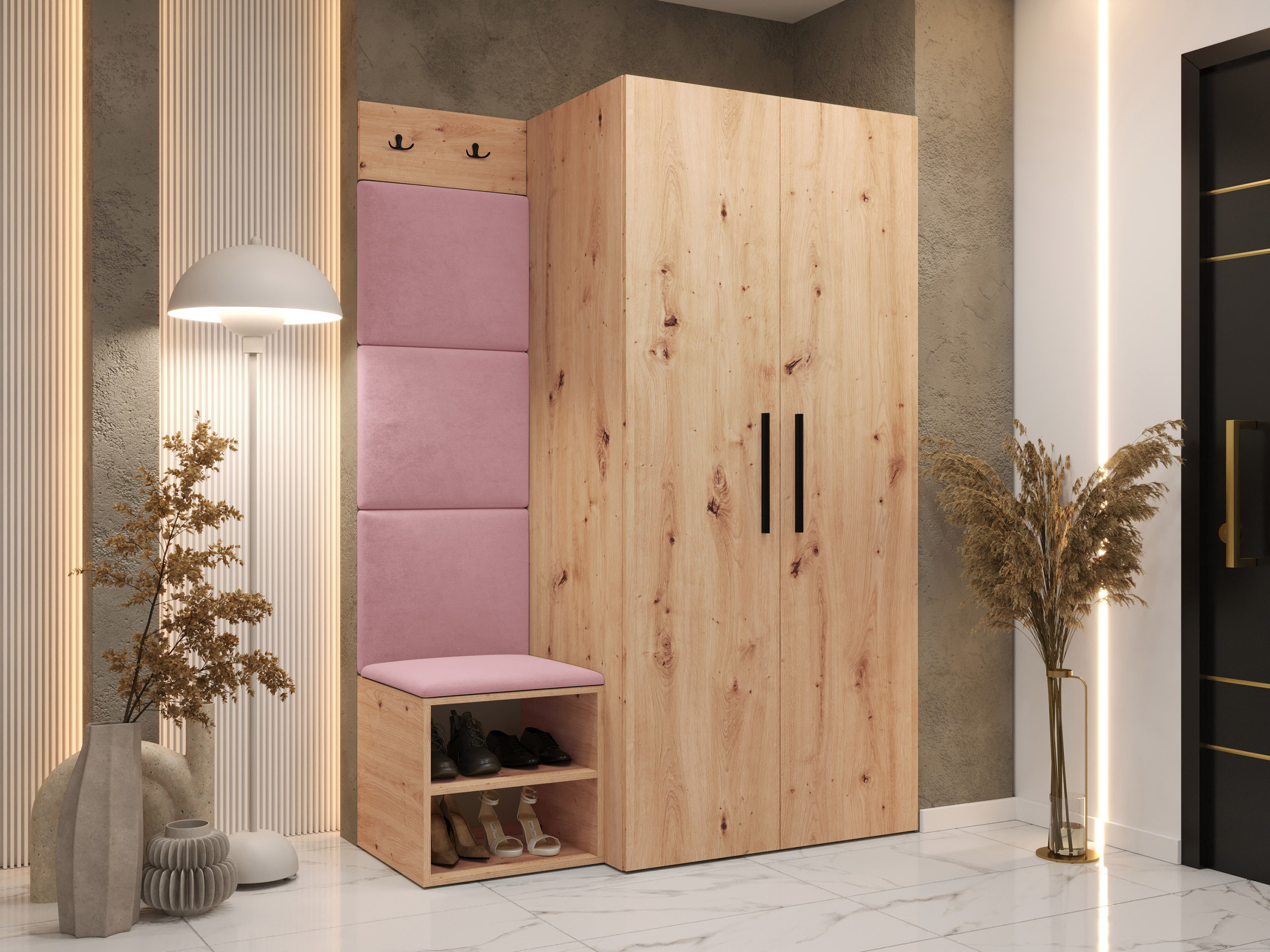 Set arredo da corridoio Nitos IV (Rovere Artisan)