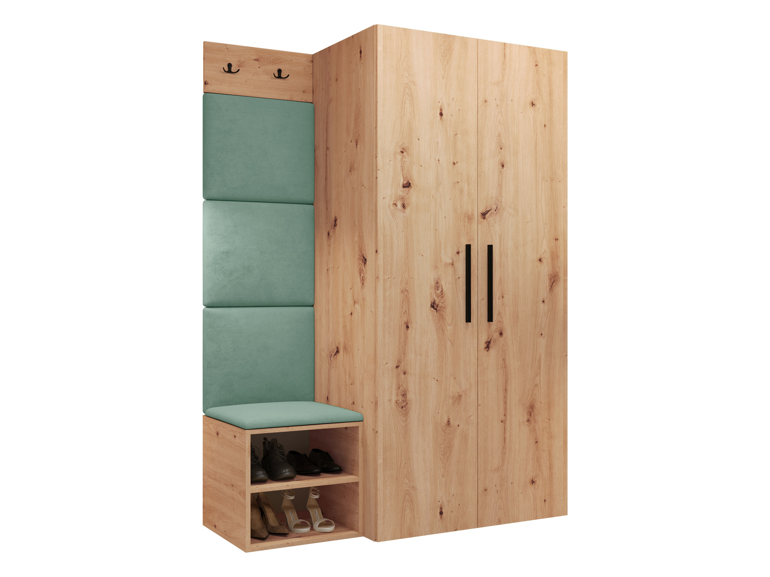 Set arredo da corridoio Nitos IV (Rovere Artisan)