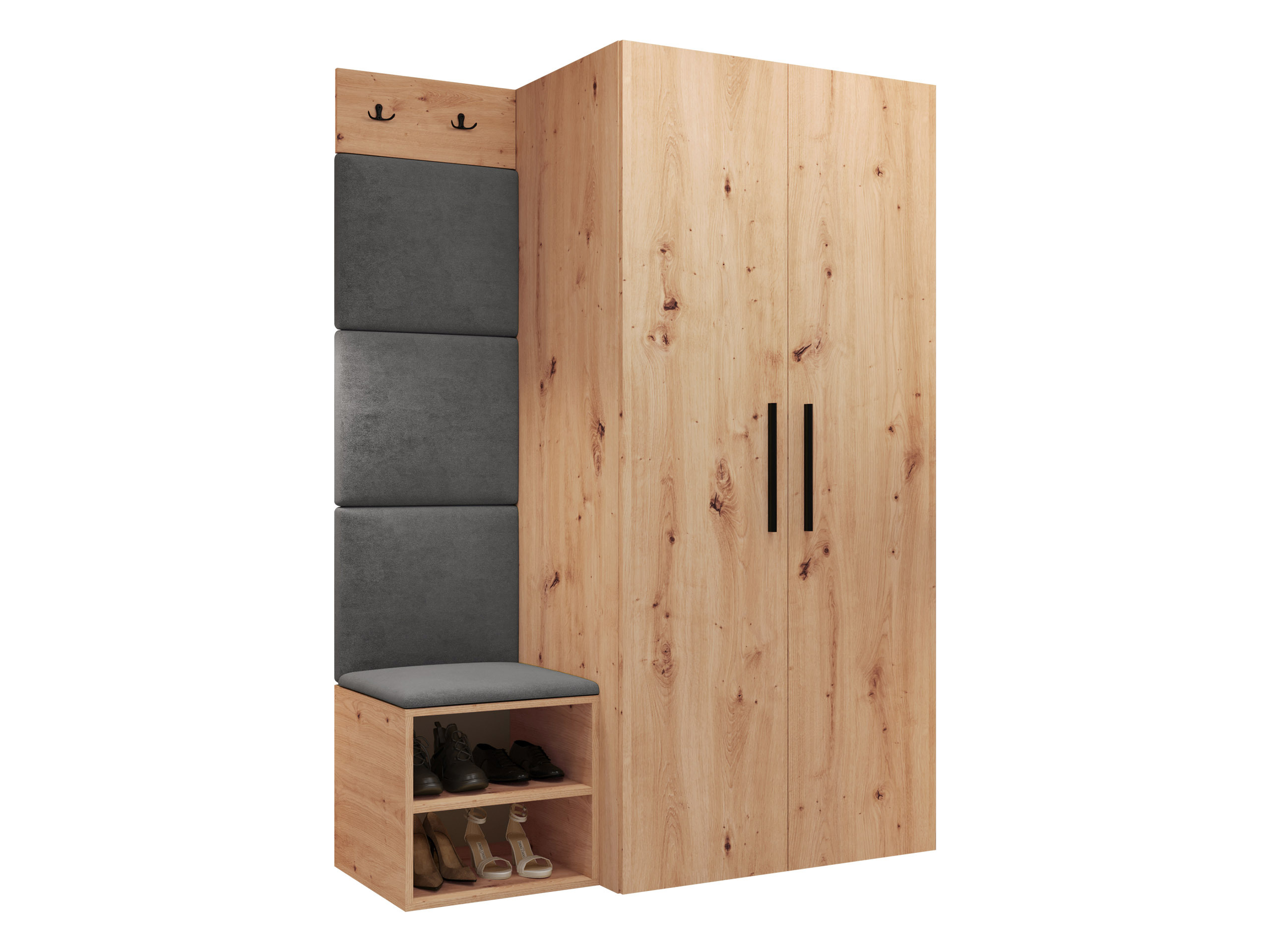 Set arredo da corridoio Nitos IV (Rovere Artisan)