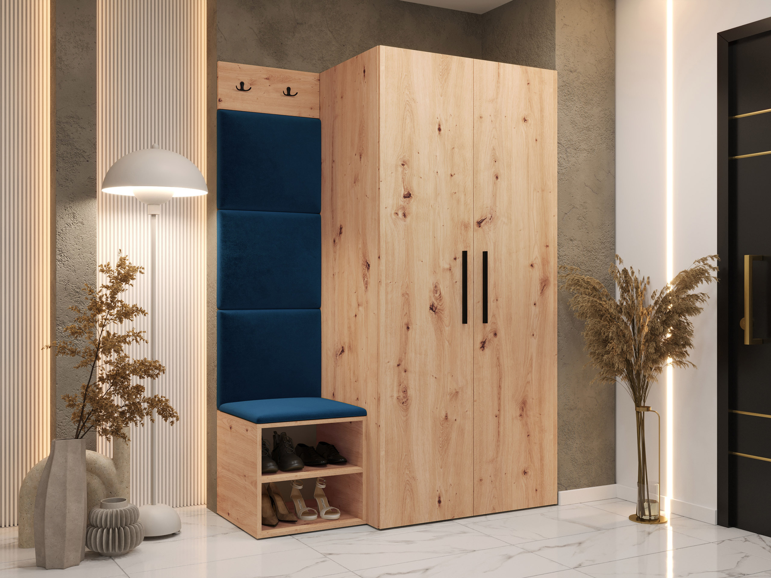 Set arredo da corridoio Nitos IV (Rovere Artisan)