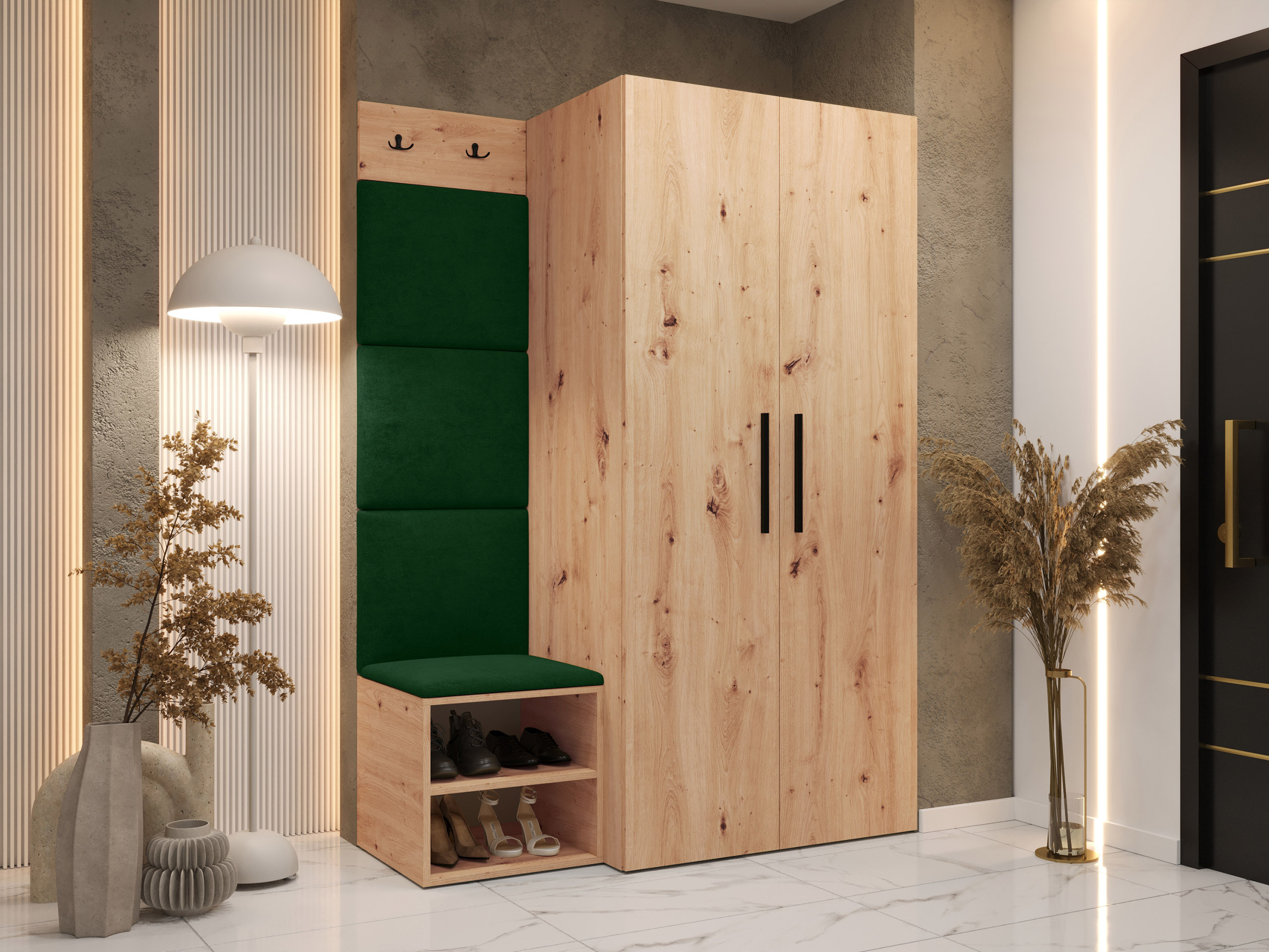 Set arredo da corridoio Nitos IV (Rovere Artisan)