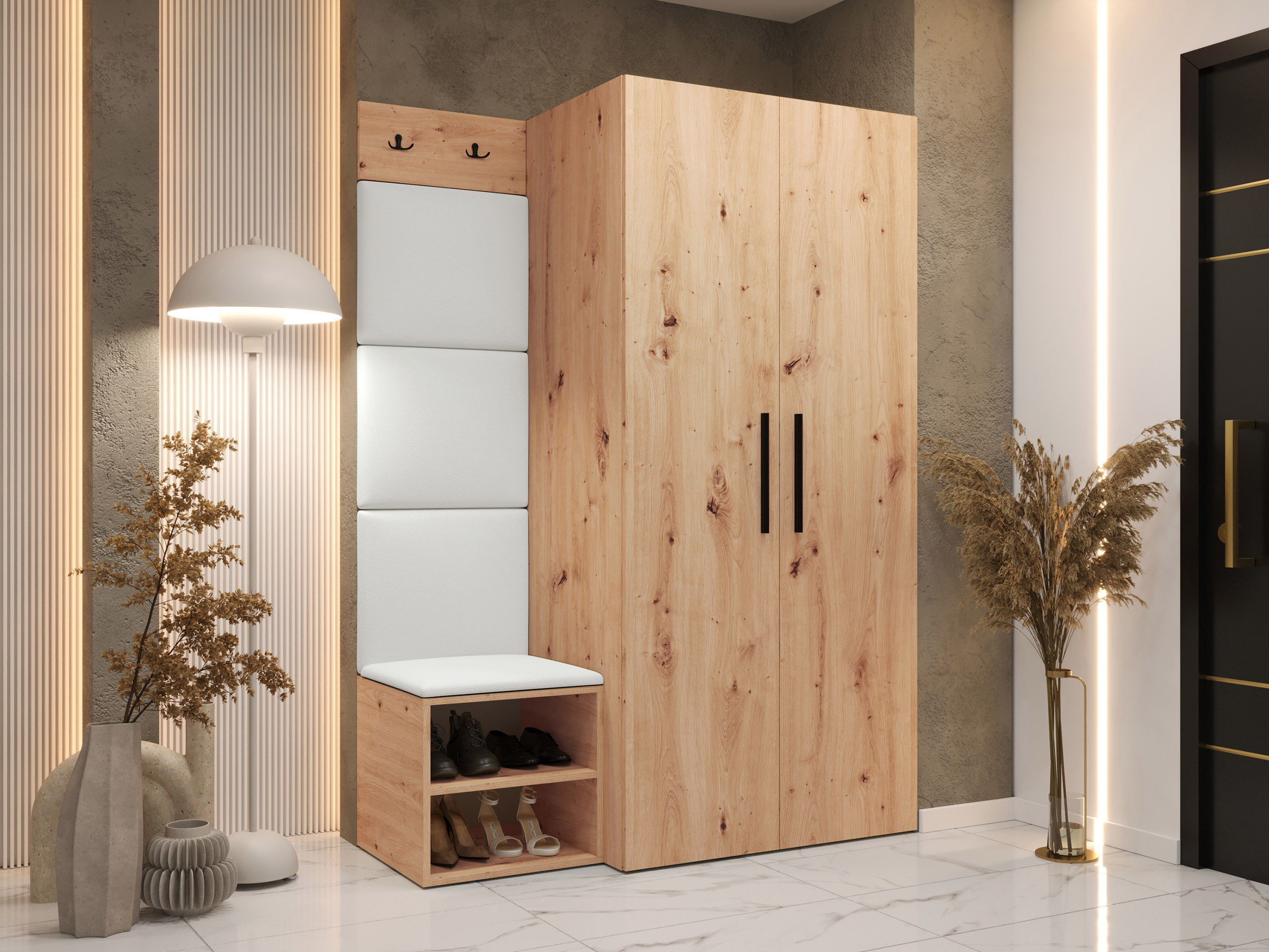 Set arredo da corridoio Nitos IV (Rovere Artisan)