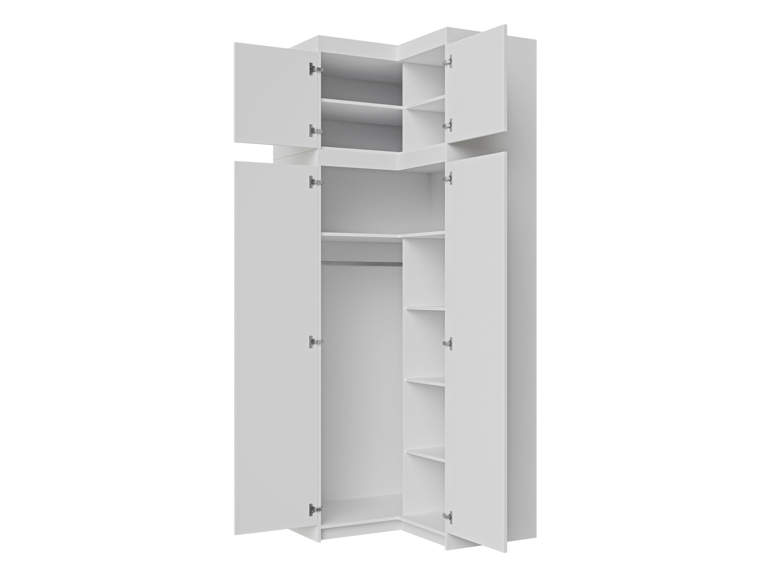 Armadio ad angolo Novduni 121 (Beige)