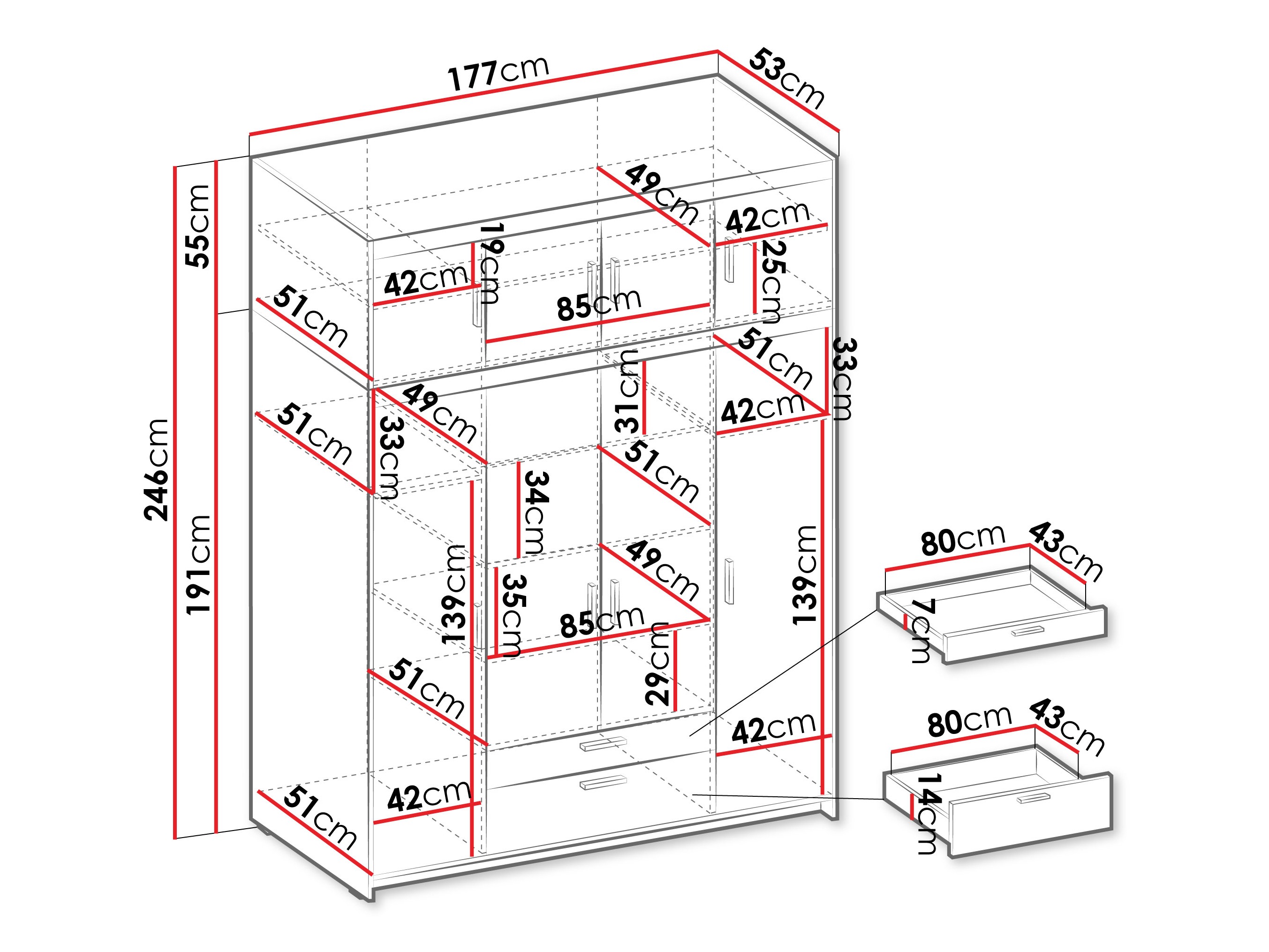 Armadio Novduni 106 (Quercia)